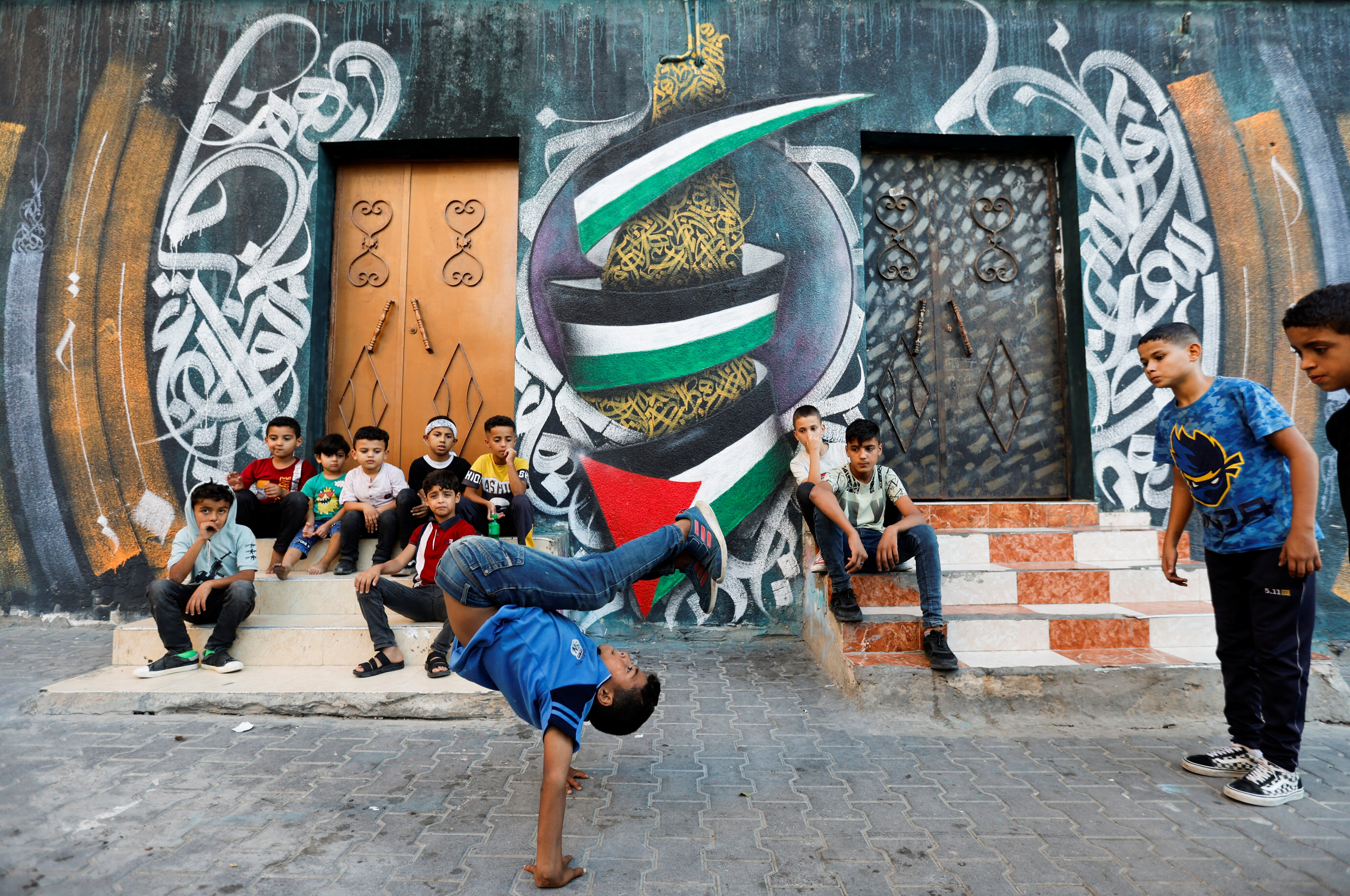 Gaza children breakdance as a form of expression to help overcome stress