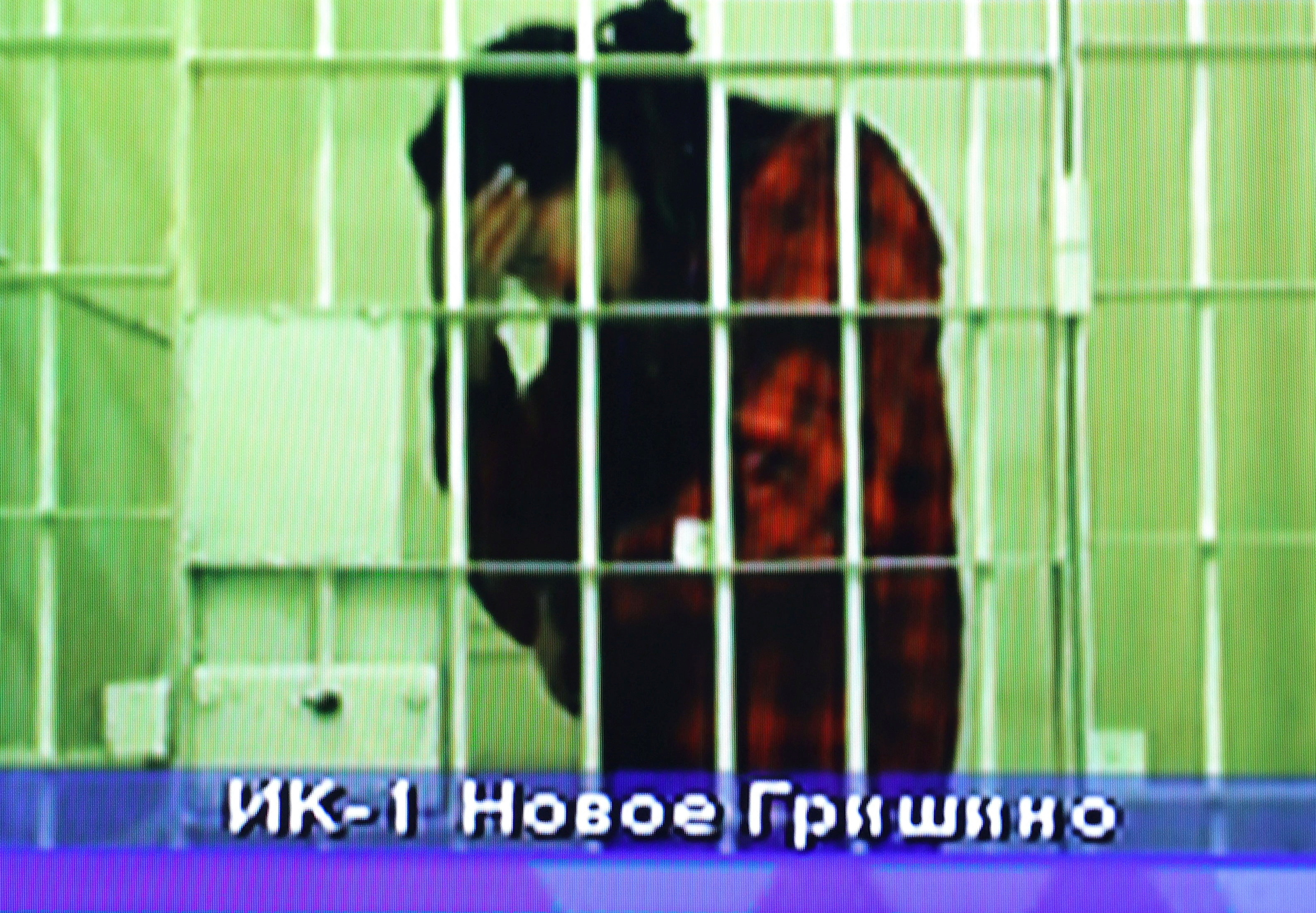 U.S. basketball player Brittney Griner appears in court via video link in Krasnogorsk