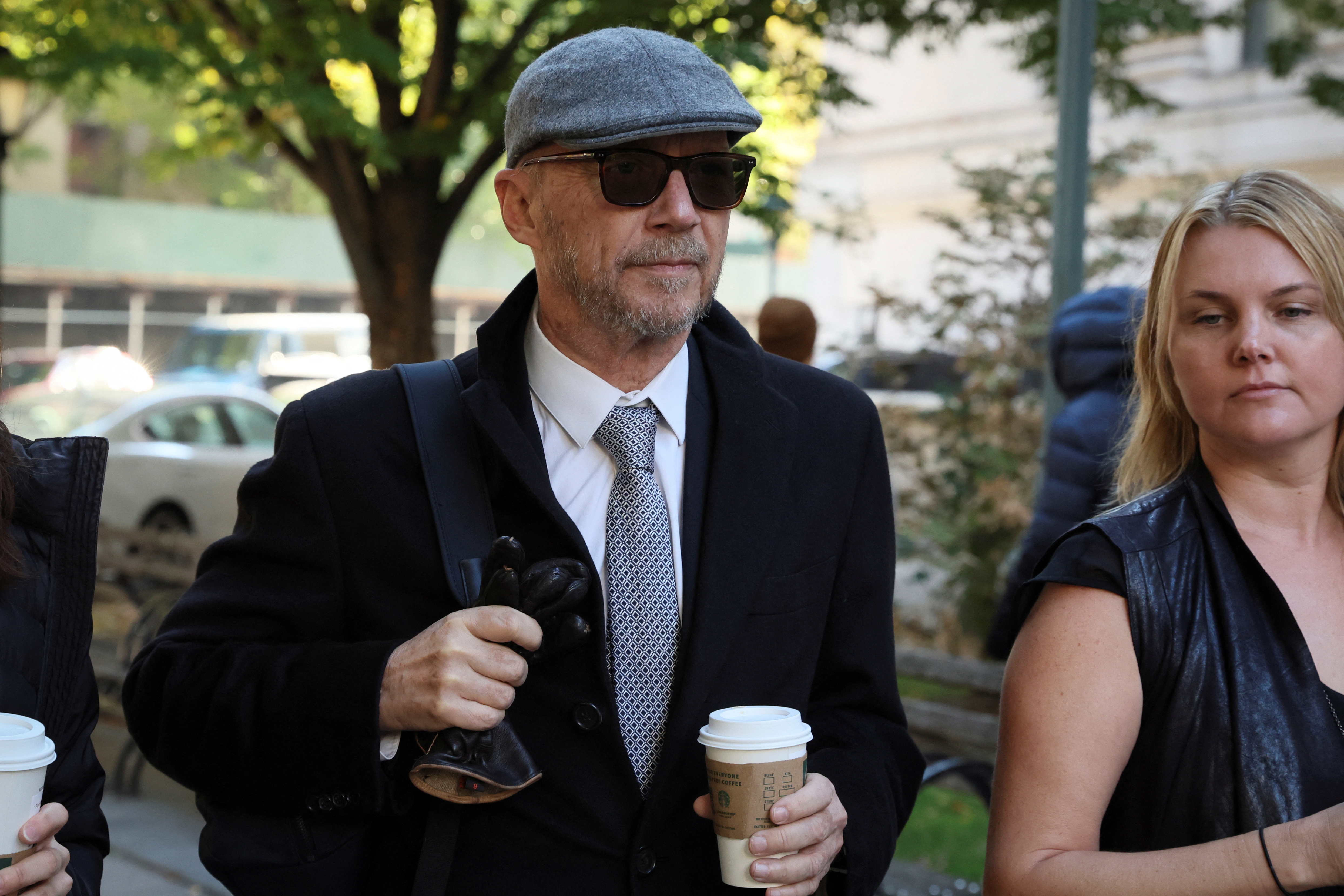 Director Paul Haggis arrives at New York State Supreme Court for his civil trial in New York