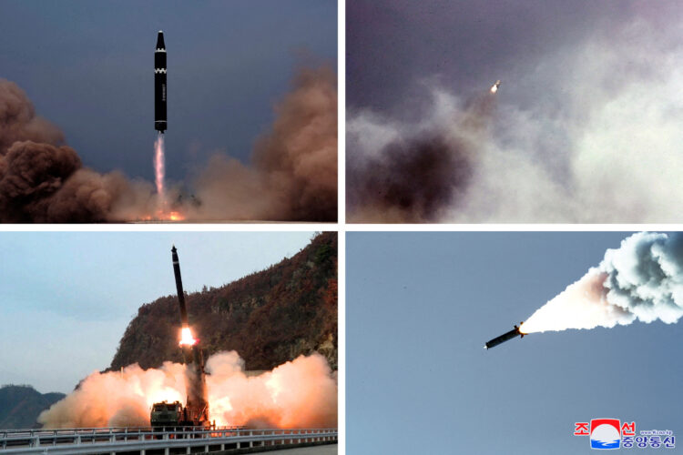 FILE PHOTO: Recent North Korean missile tests are pictured in this undated combination photo