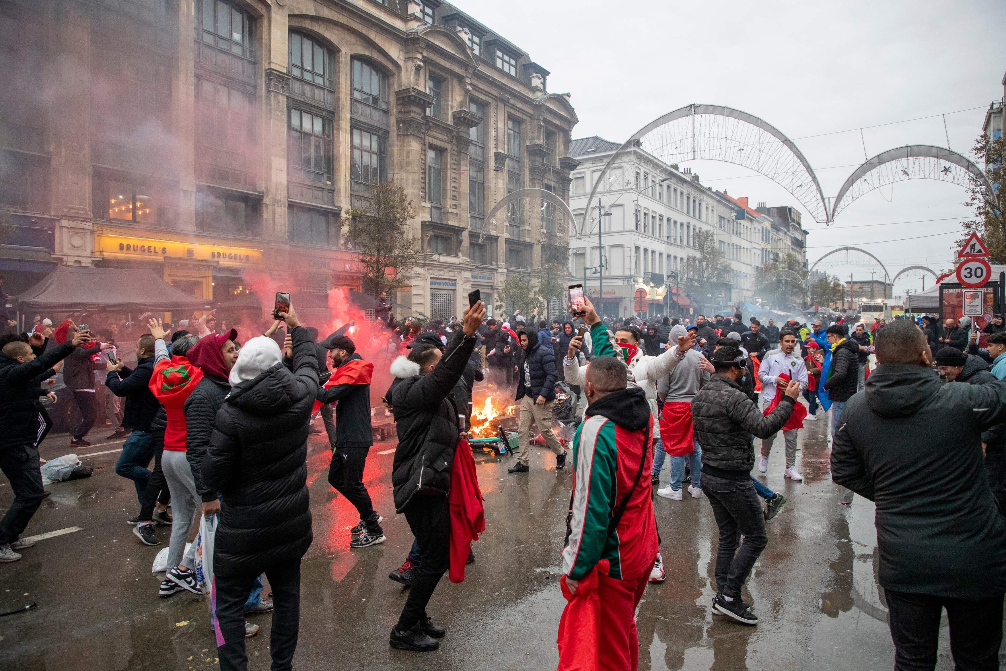 BRUSSELS SOCCER WORLD CUP 2022 BELGIUM VS MOROCCO