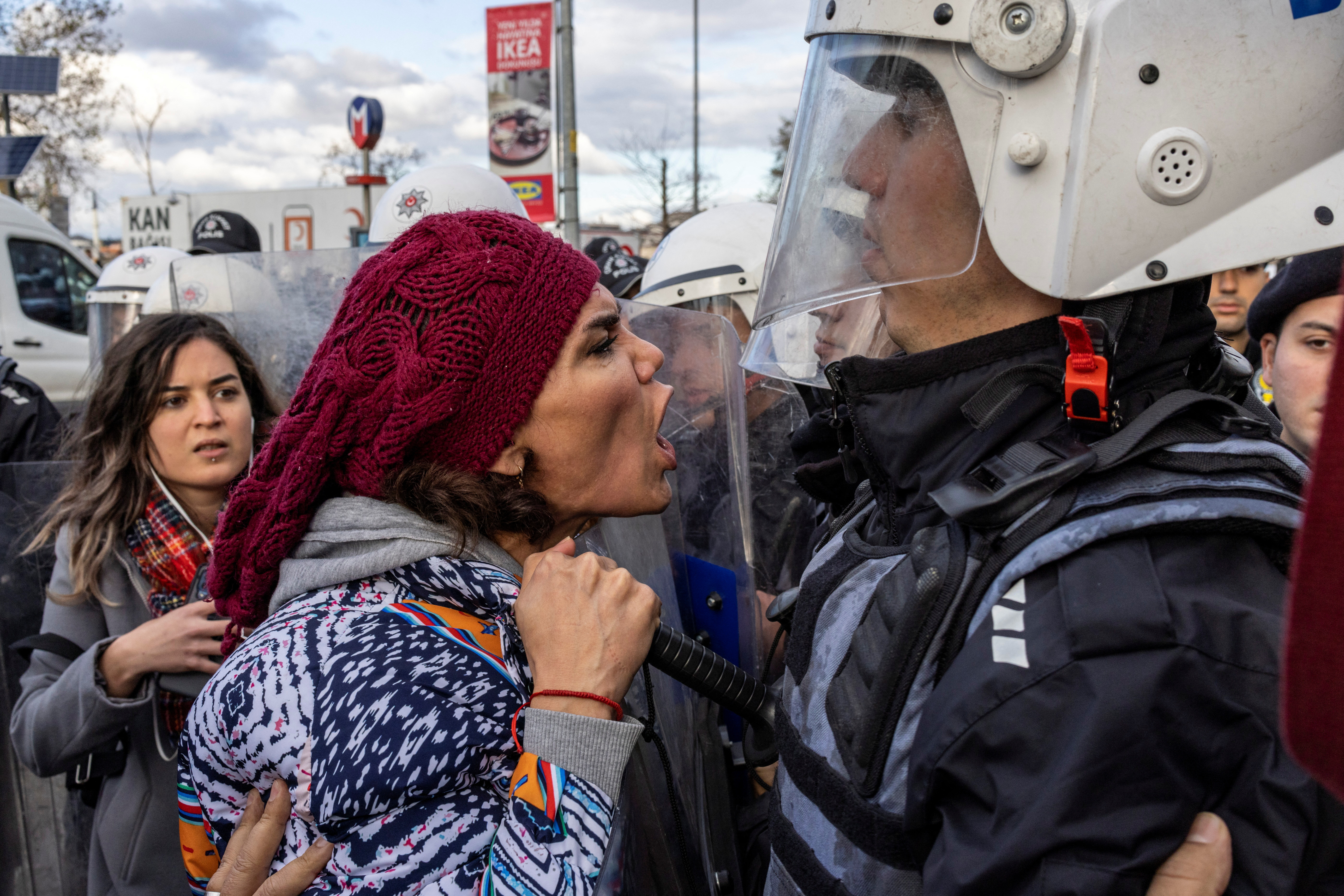 Protest regarding violence against stray dogs in Istanbul