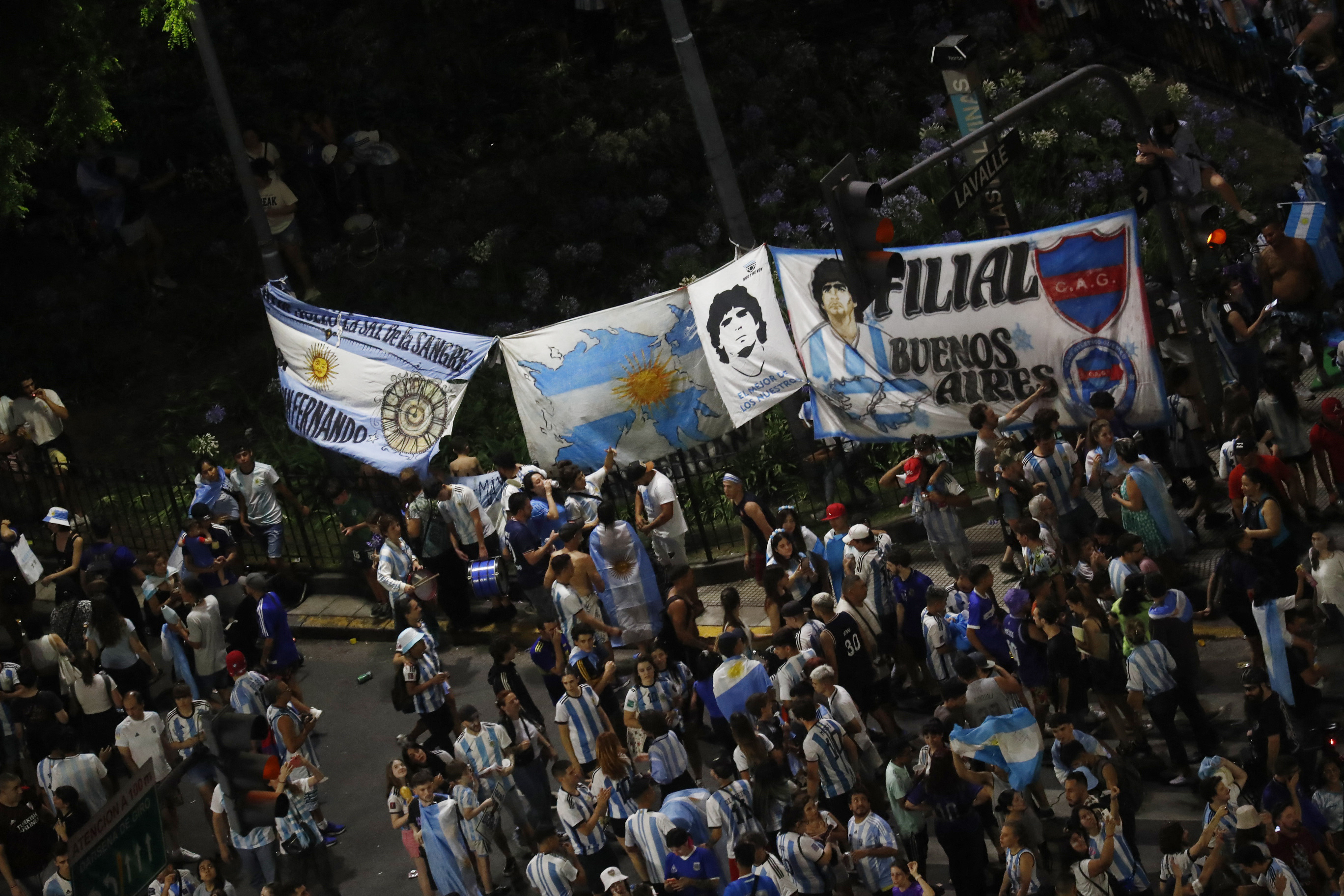FIFA World Cup Qatar 2022 - Fans in Buenos Aires watch Argentina v Croatia
