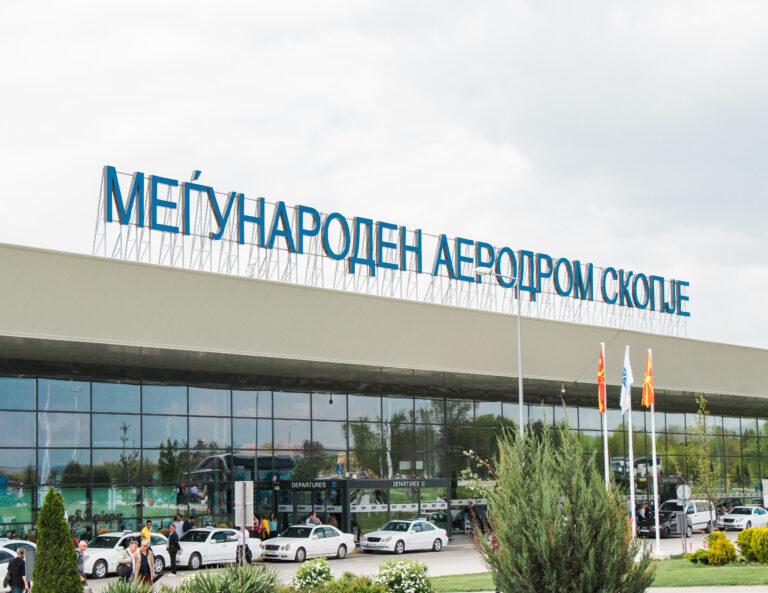 "skopje,,Macedonia,-,04.25.2018:,Intenational,Airport,Skopje"