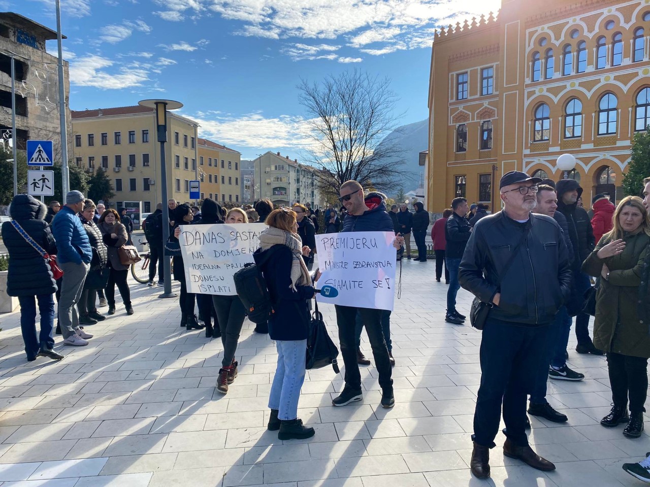 protest zdravstvenih radnika hnk mostar