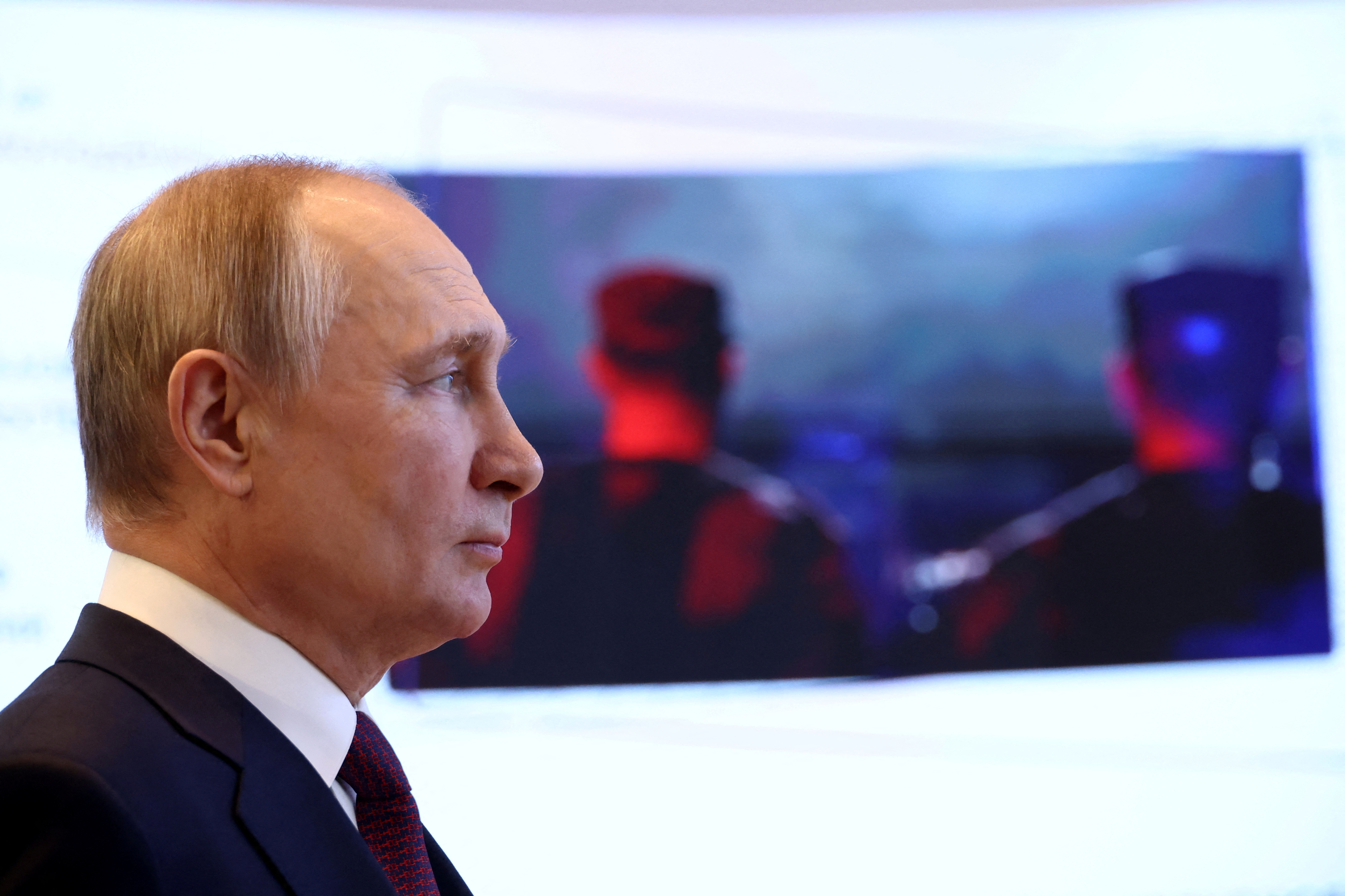 Russian President Putin visits an exposition of youth projects in Moscow