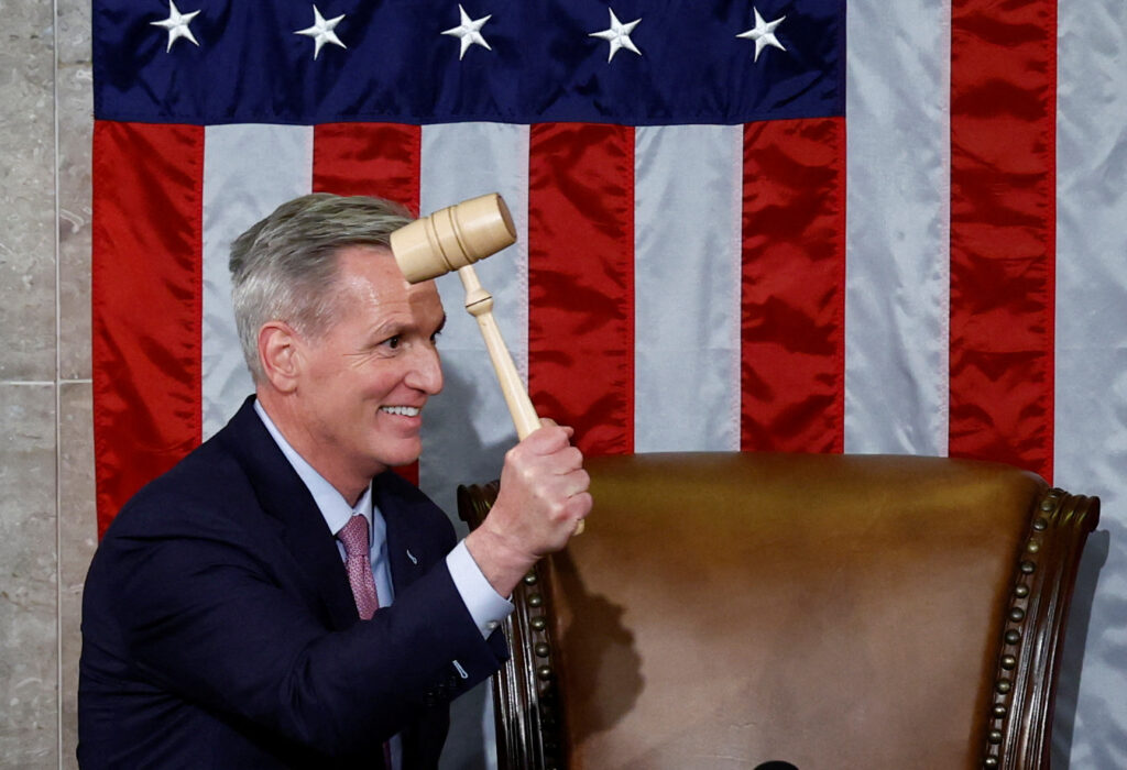 Kevin McCarthy is elected next Speaker of the U.S. House of Representatives at the U.S. Capitol in Washington