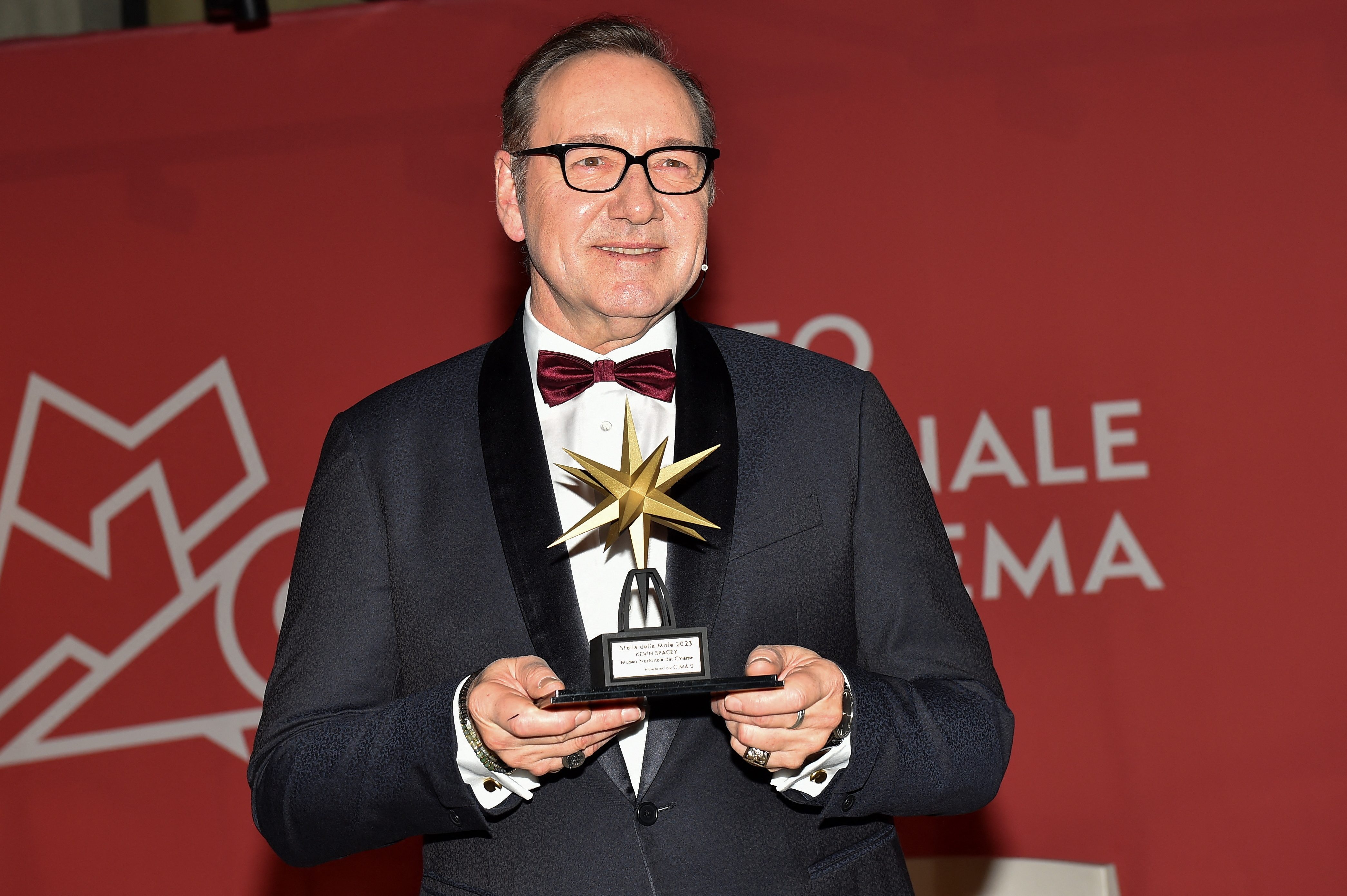 Actor Kevin Spacey receives award in Turin