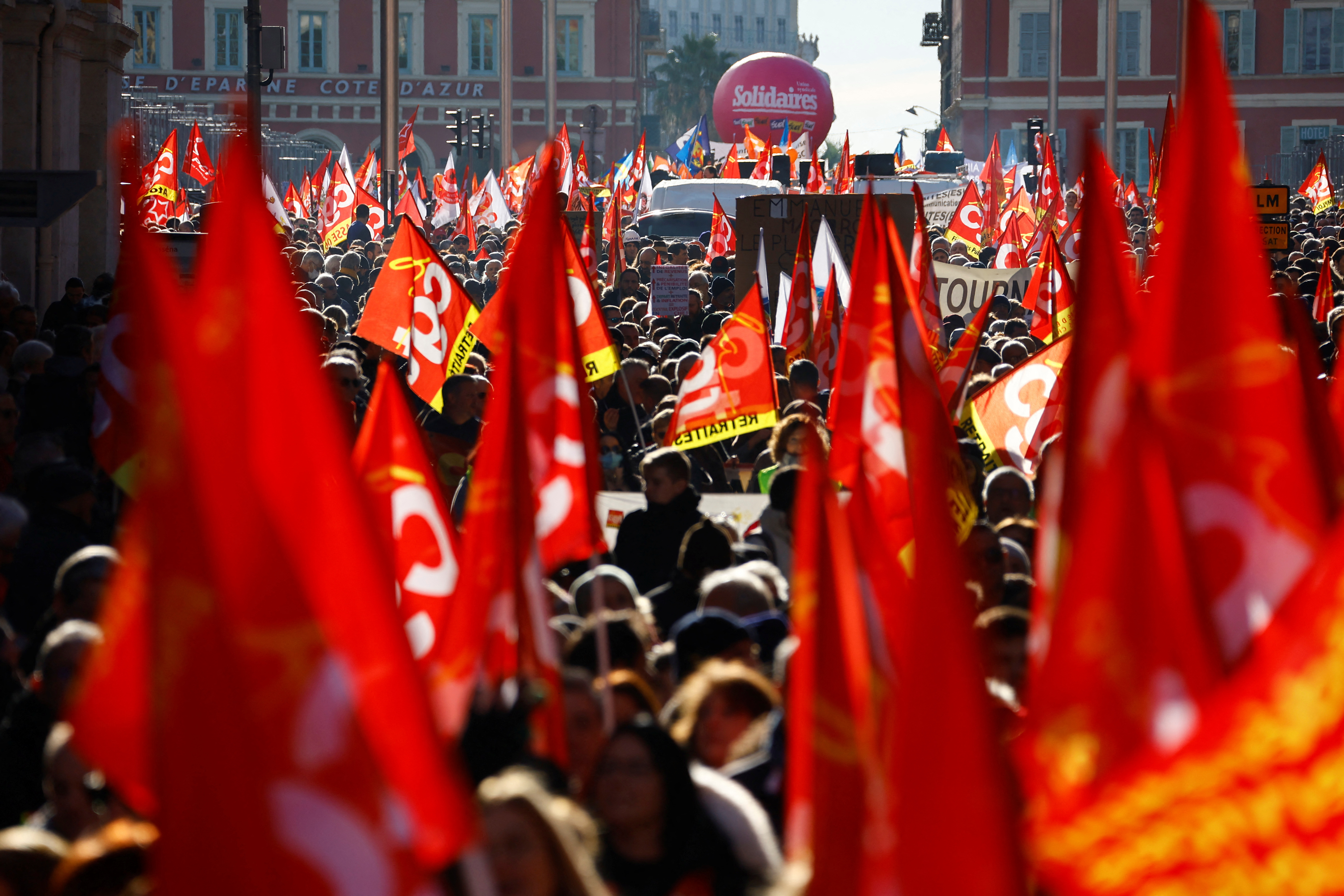 Nationwide strike in France against pension reform