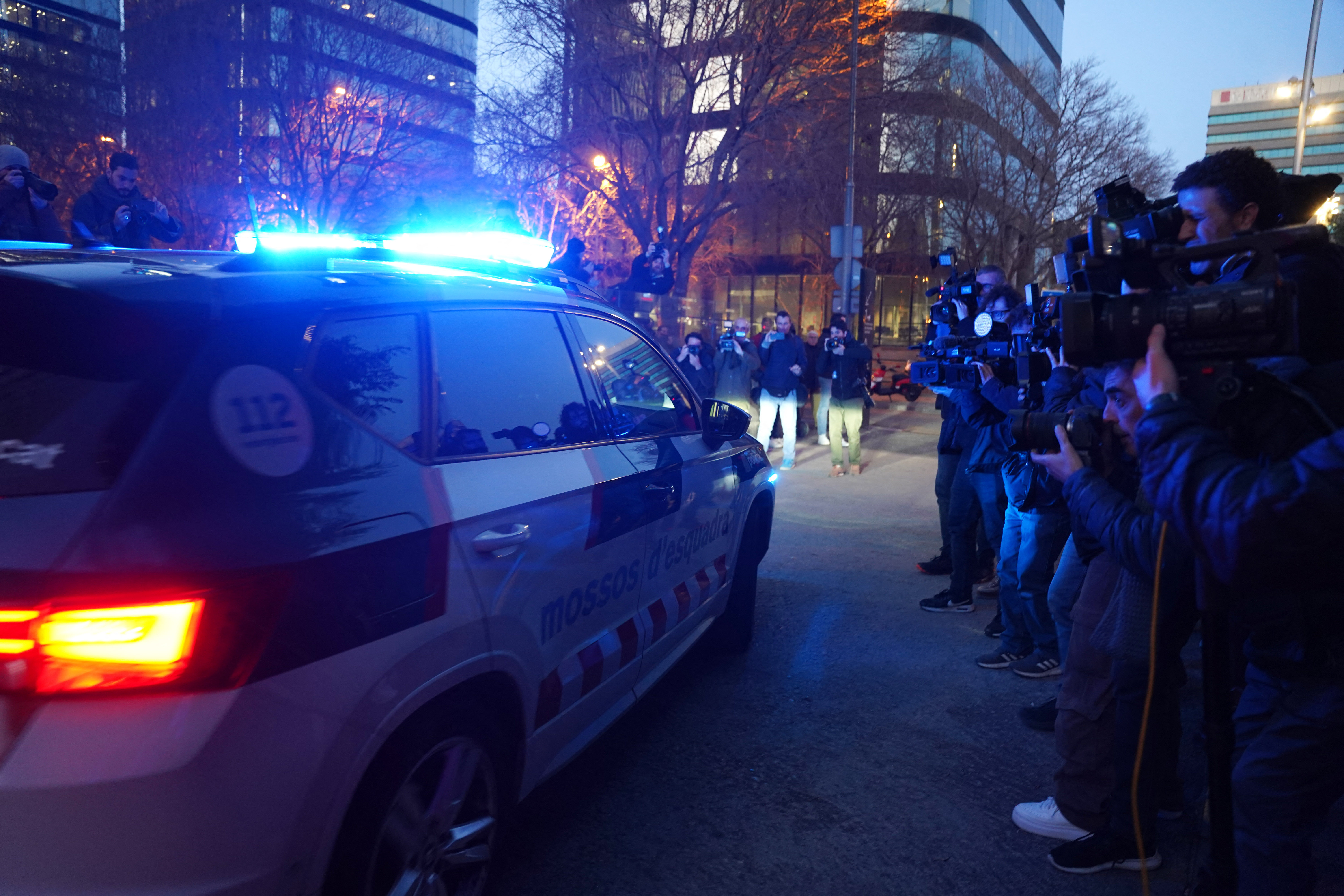 Brazilian soccer player Dani Alves leaves court