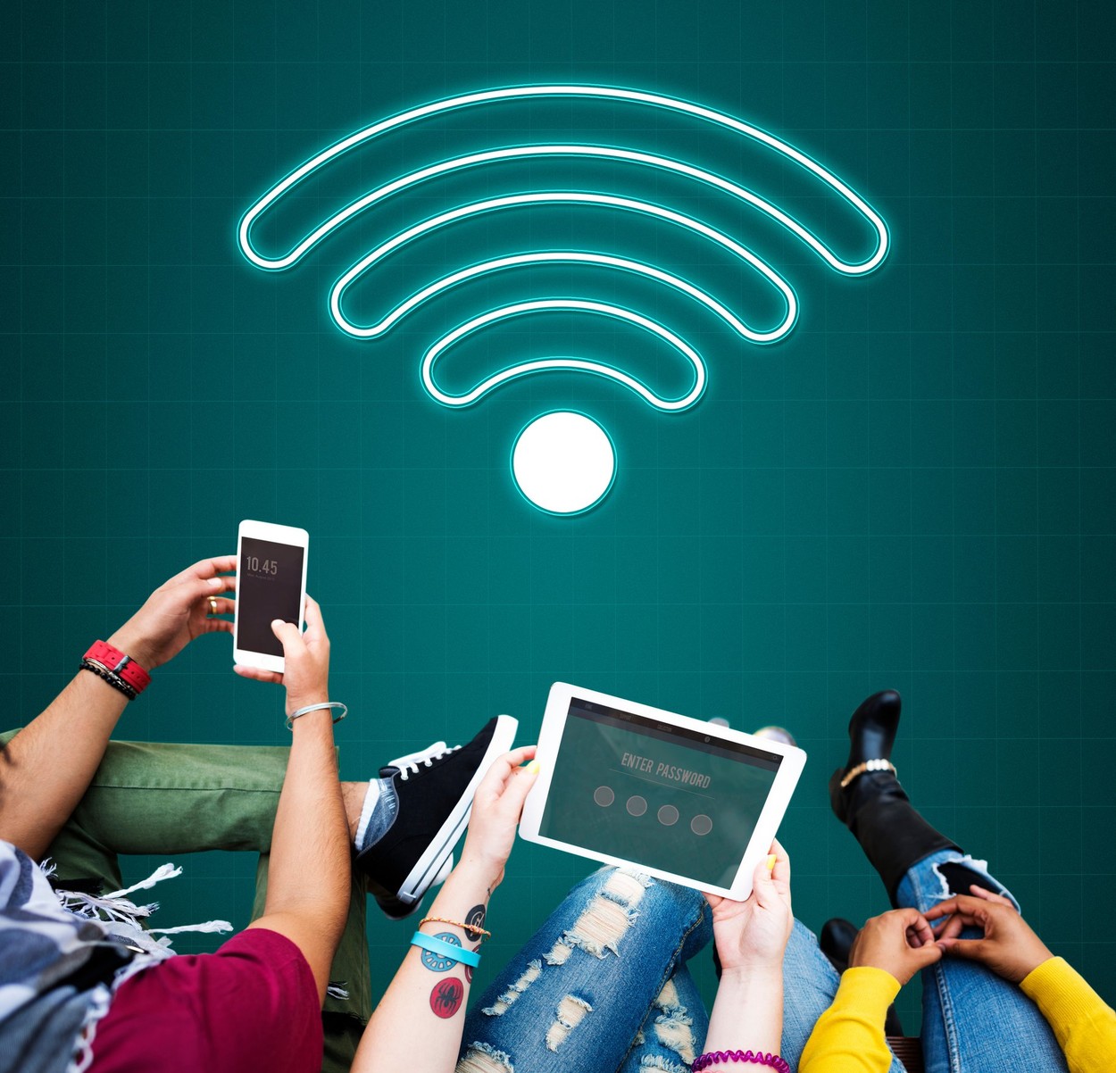 Online Network Wifi COmmunication Icon Concept