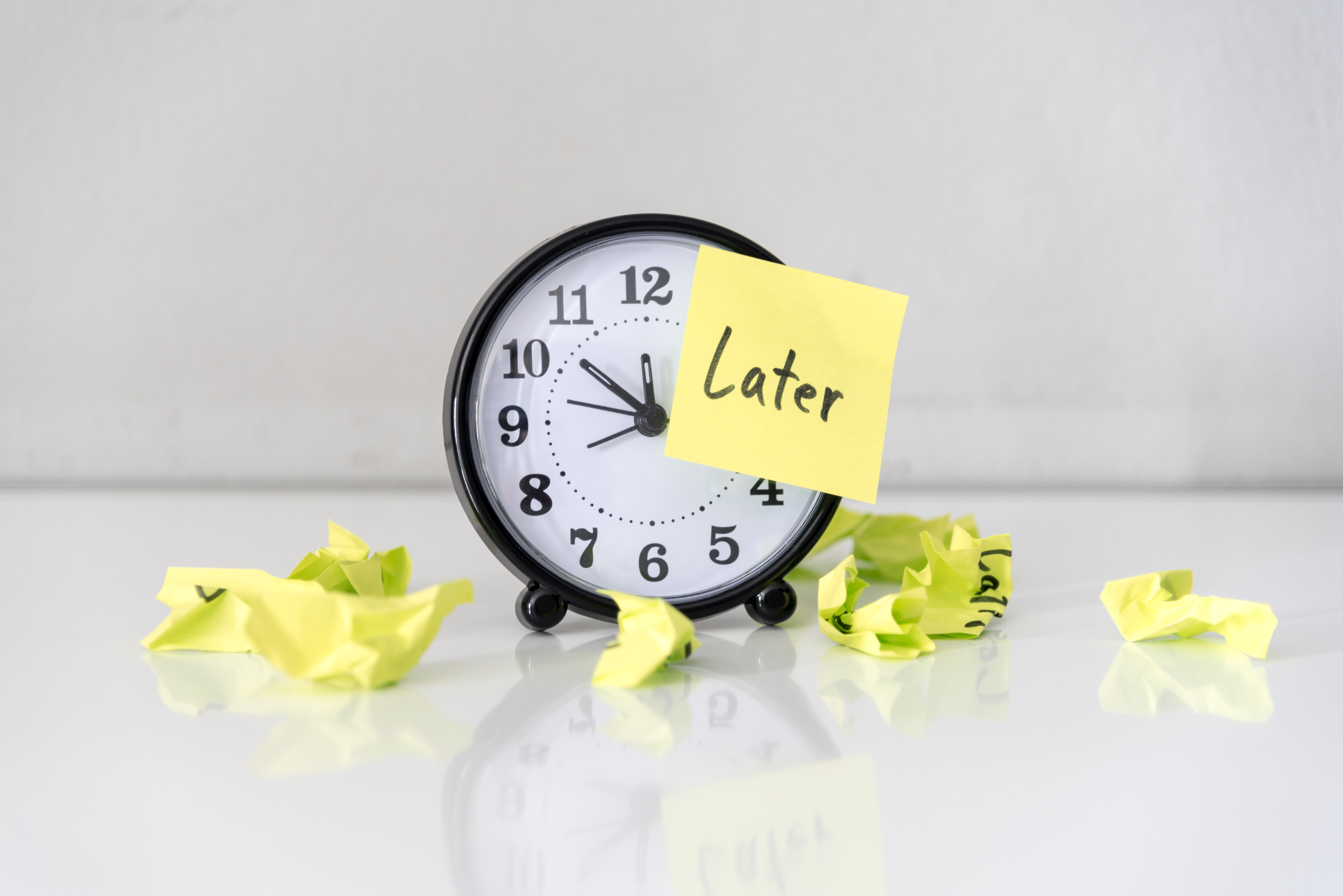 Procrastination,Delay,And,Urgency,Concept,With,Word,Later,On,Sticky
