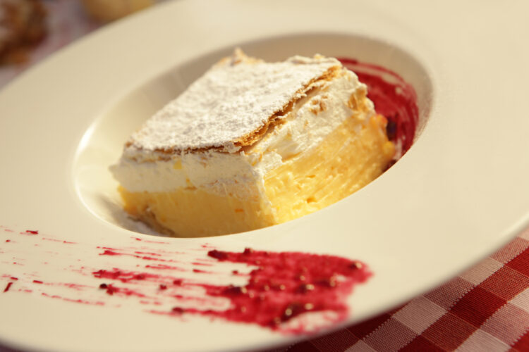 Krempita,In,Restaurant,,Croatia.