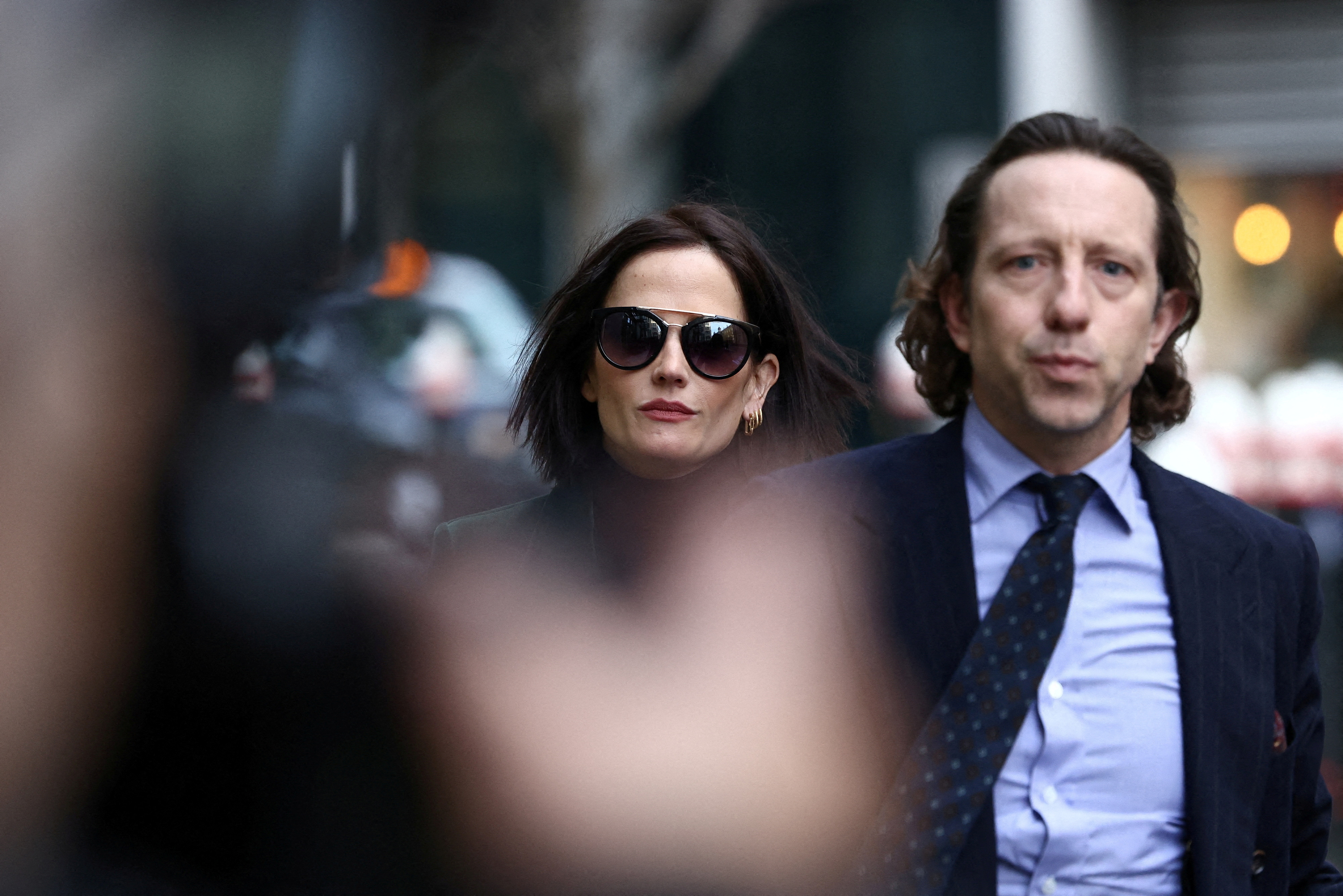 French actress Eva Green arrives at The Rolls Building courthouse in London