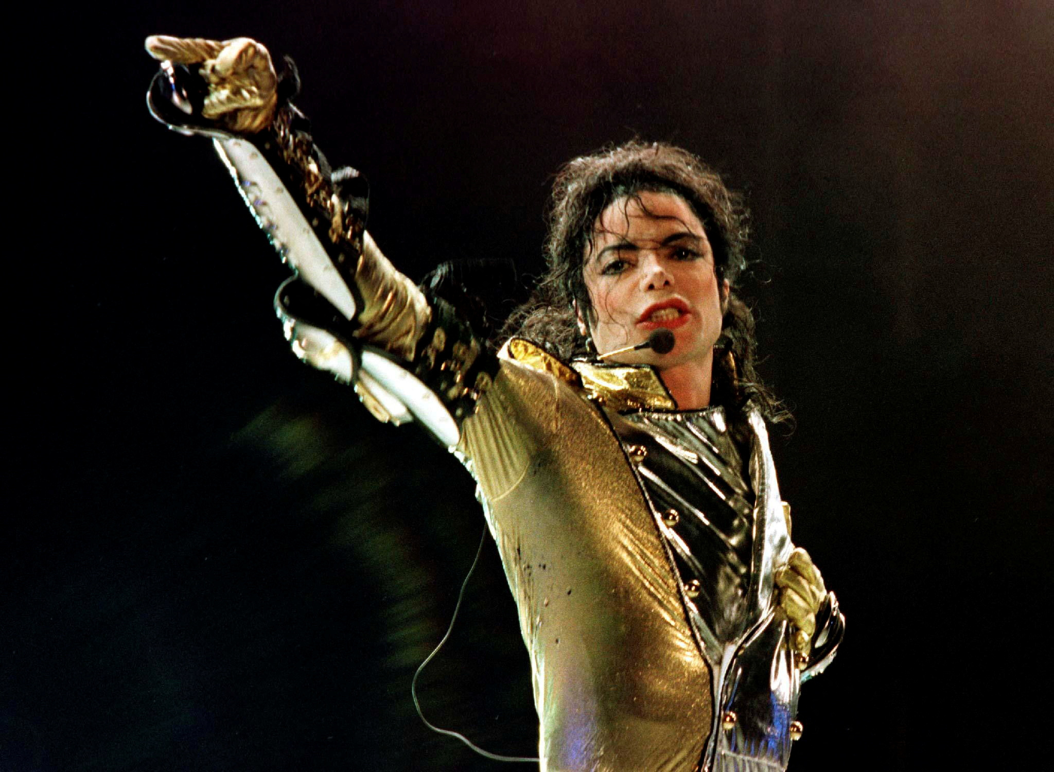 FILE PHOTO: File photo of U.S. pop star Michael Jackson performing during his concert in Vienna