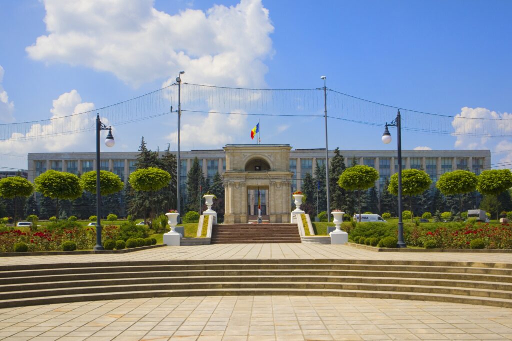 Triumphal,Arch,In,Kishinev,,Moldova