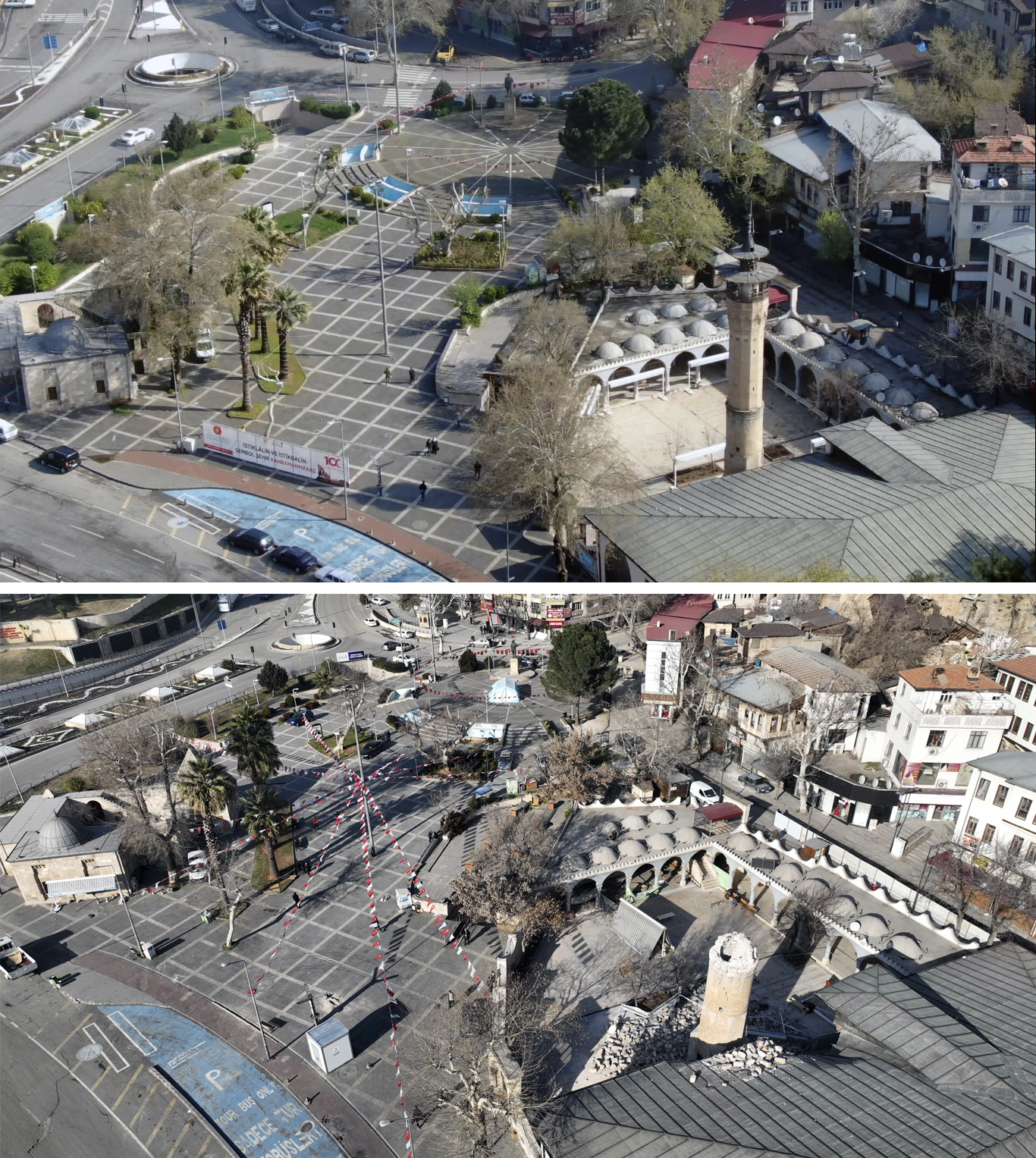 Turkiye: Fotografije Kahramanmarasa prije i poslije zemljotresa pokazuju razmjere razaranja