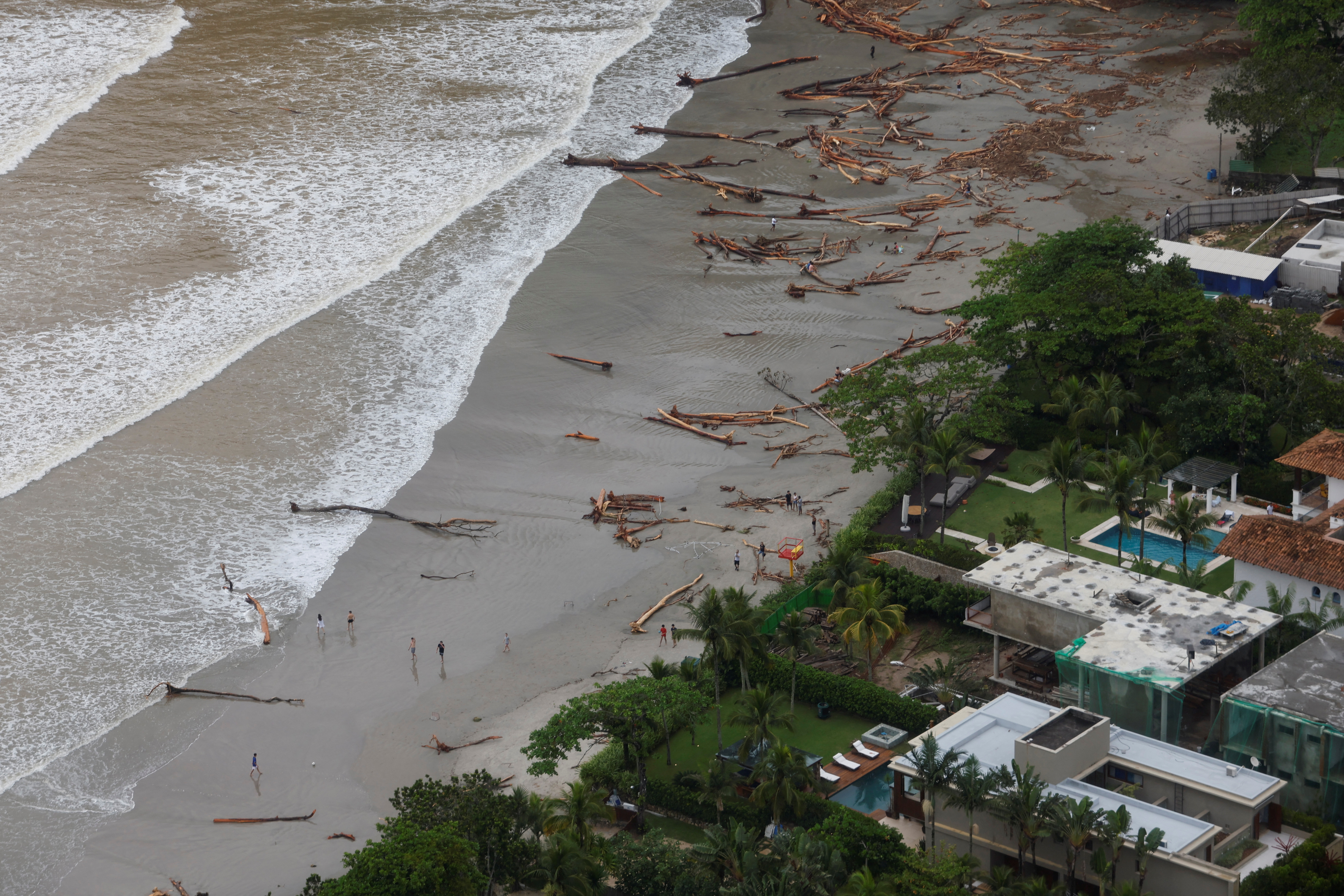 Aftermath of the severe rainfall in Sao Sebastiao