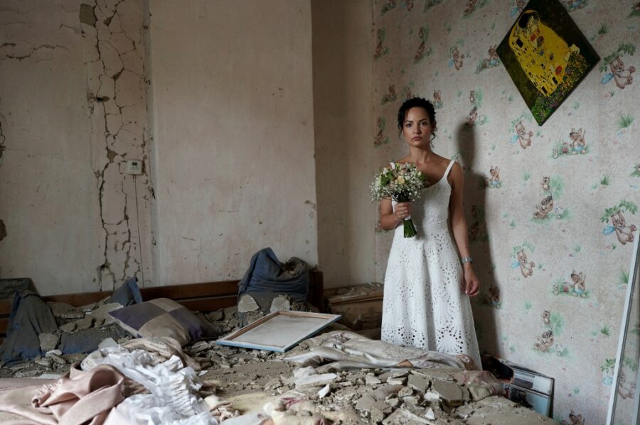UKRAINE-RUSSIA-CONFLICT-WAR-WEDDING