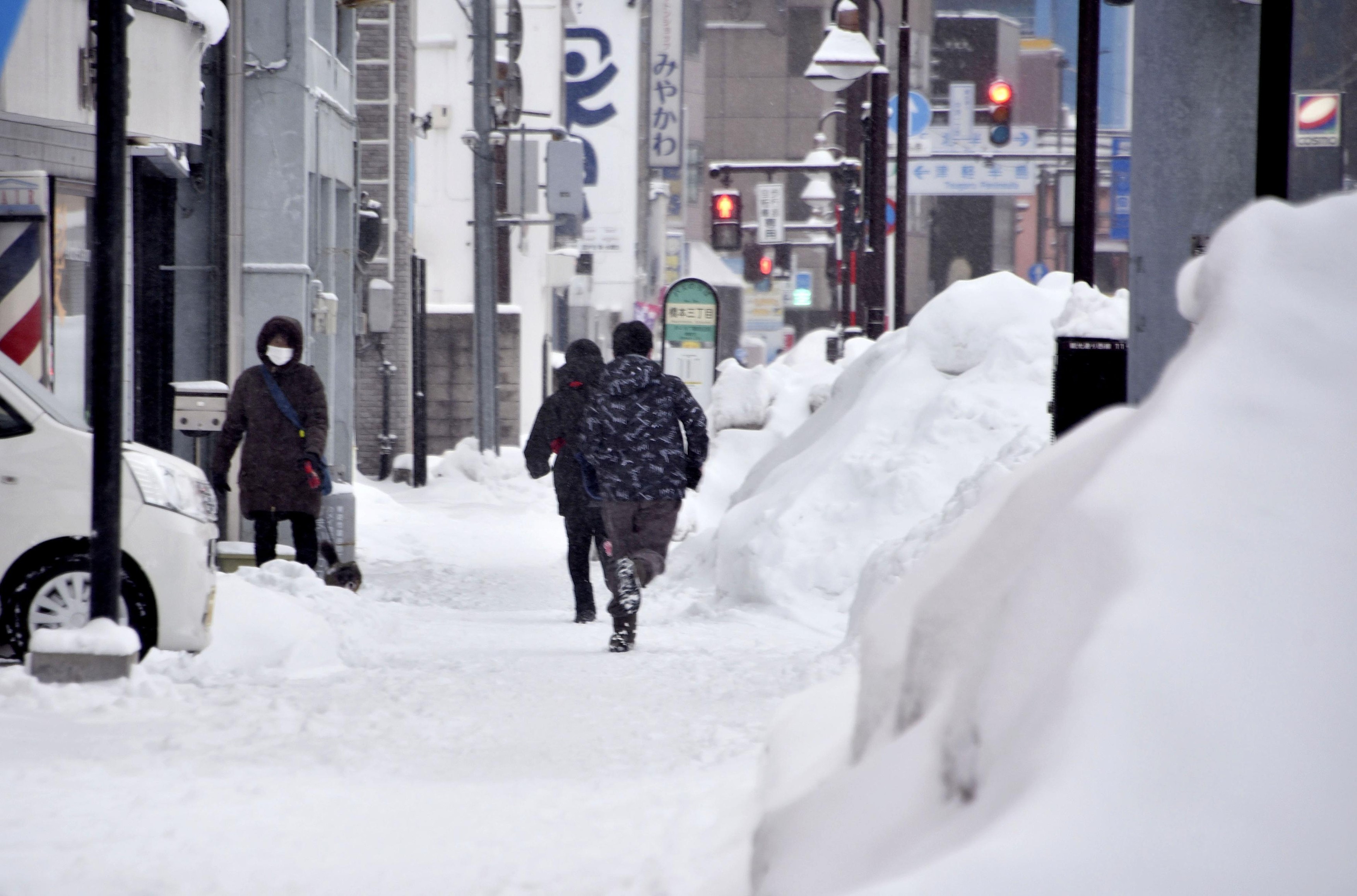 Snow scene in Japan