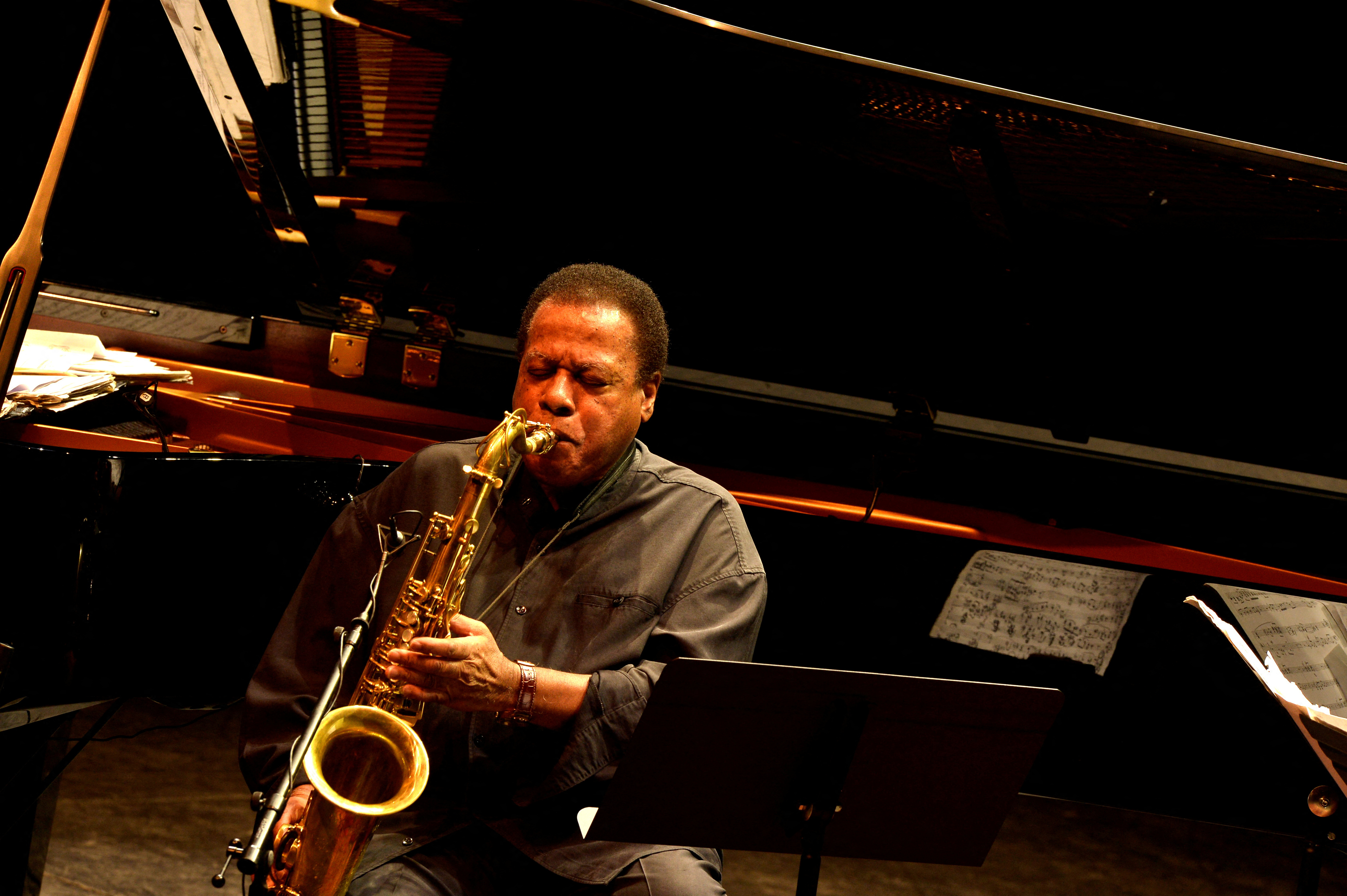 FILE PHOTO: U.S. jazz saxophonist Shorter performs at the Jazzaldia Festival in San Sebastian