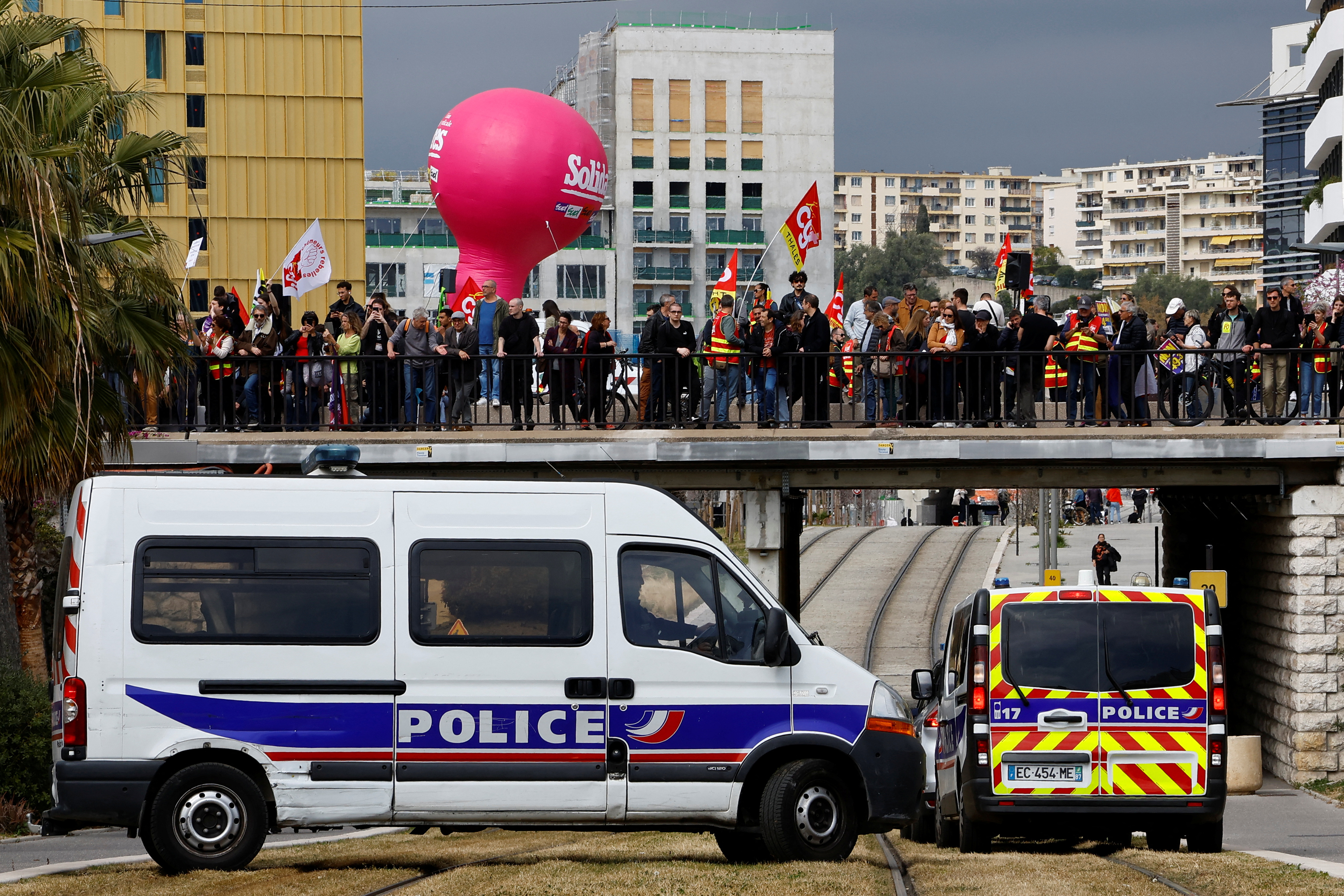Ninth day of national strike and protest in France against the pension reform