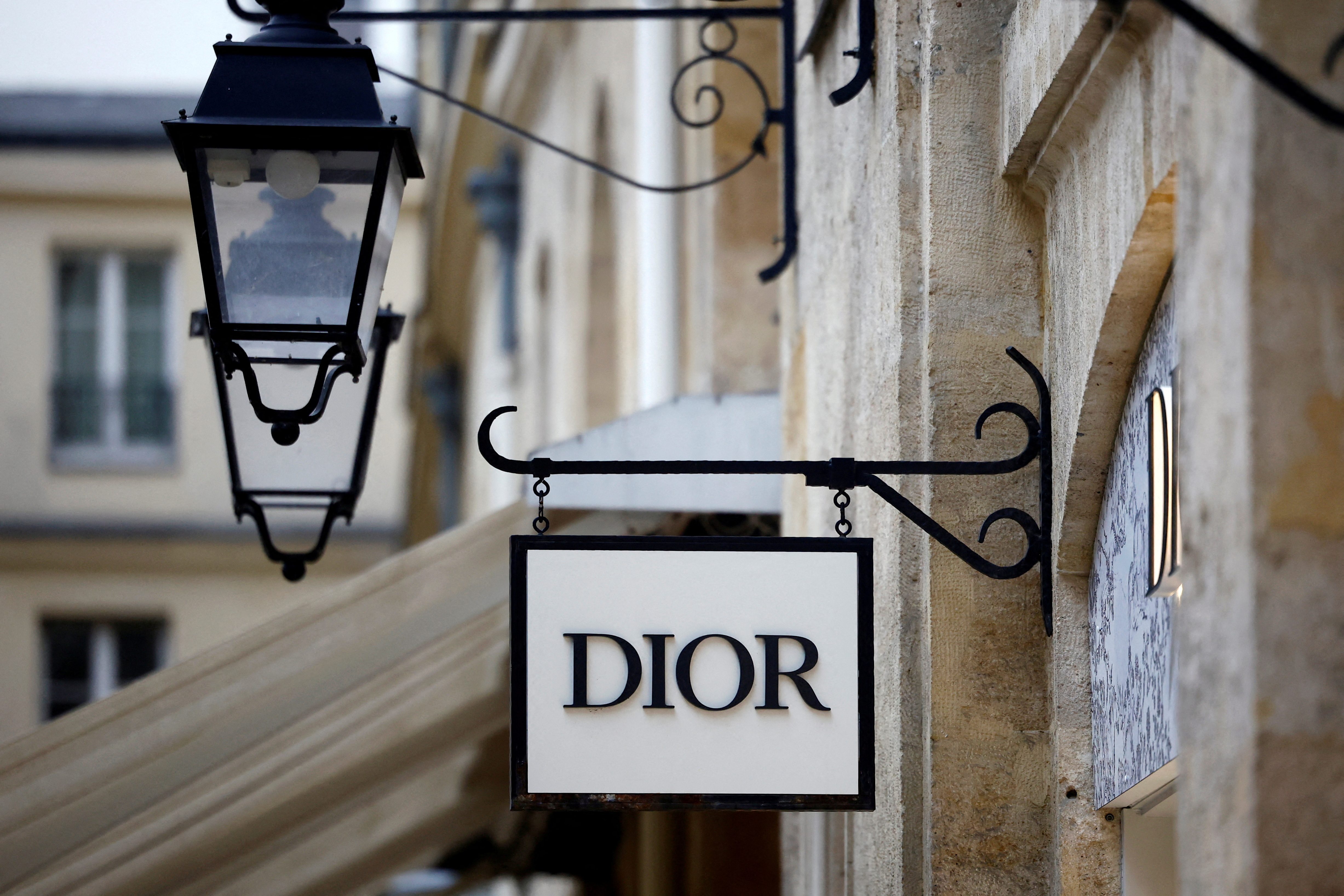 FILE PHOTO: Logo of Dior fashion brand in Paris
