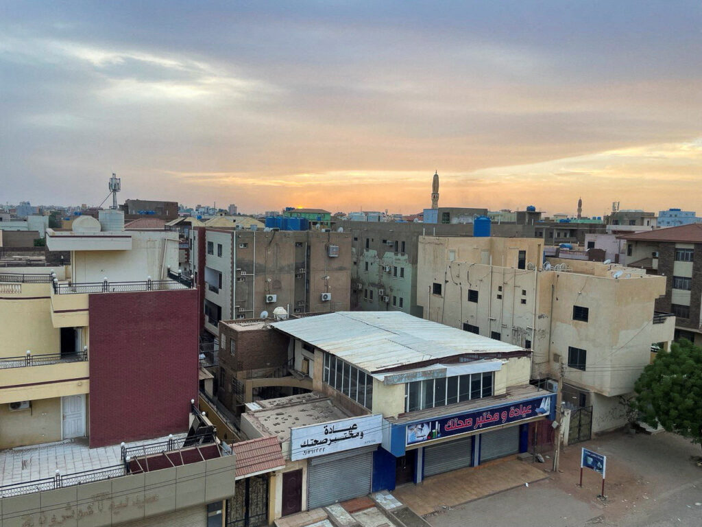 General view of the city where Heba lives, in Khartoum