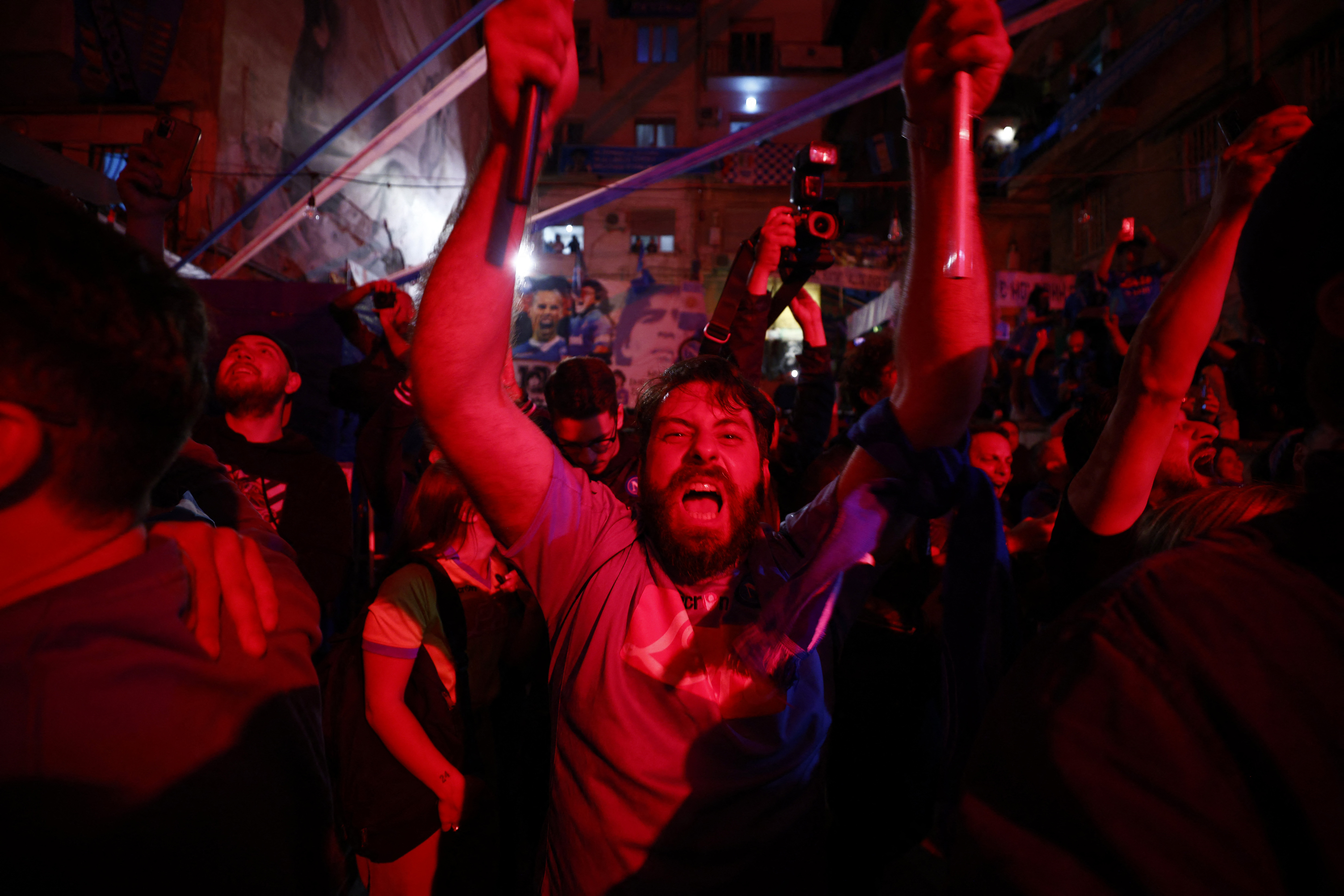 Serie A - Napoli fans gather in Naples
