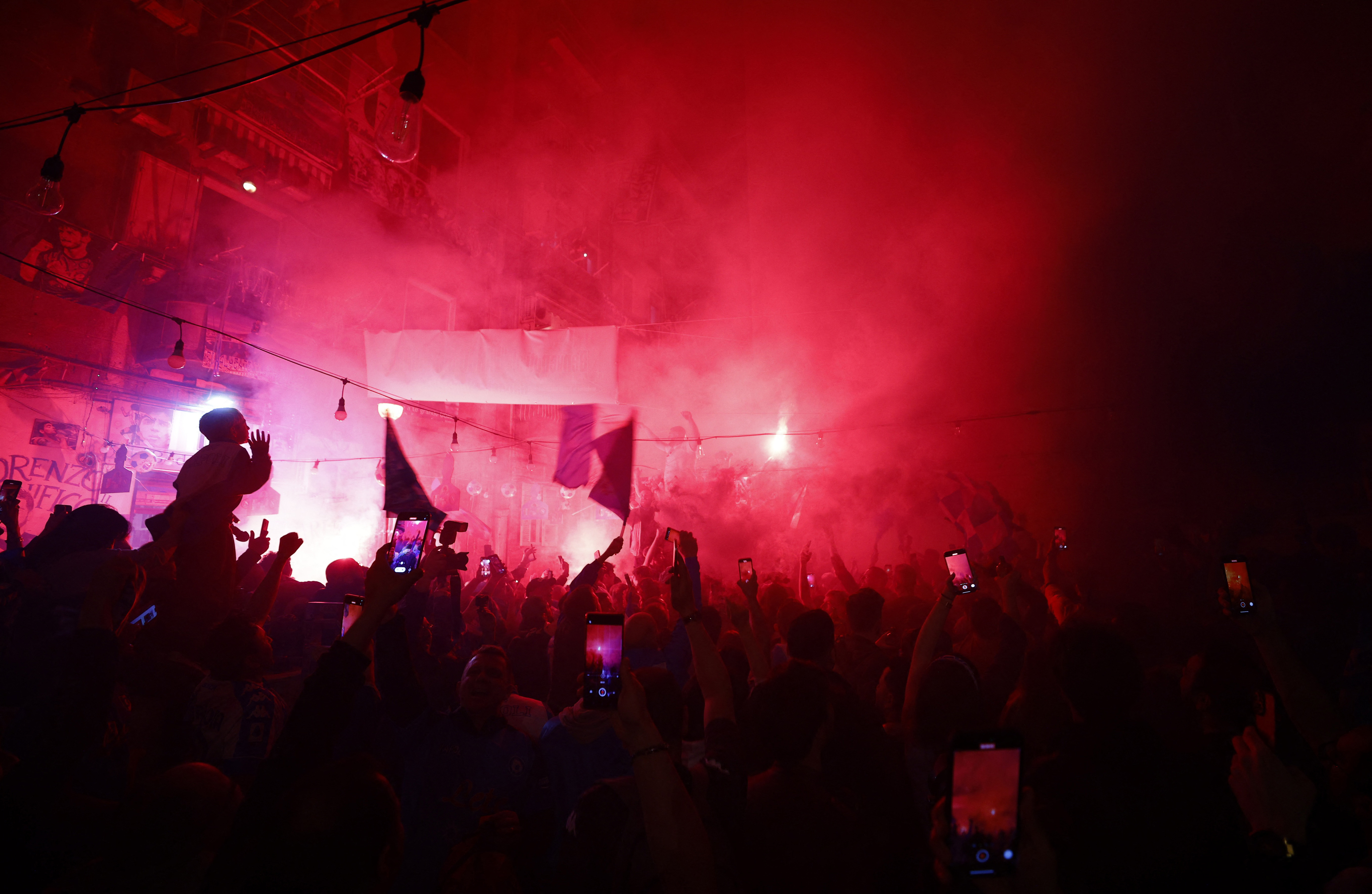 Serie A - Napoli fans gather in Naples