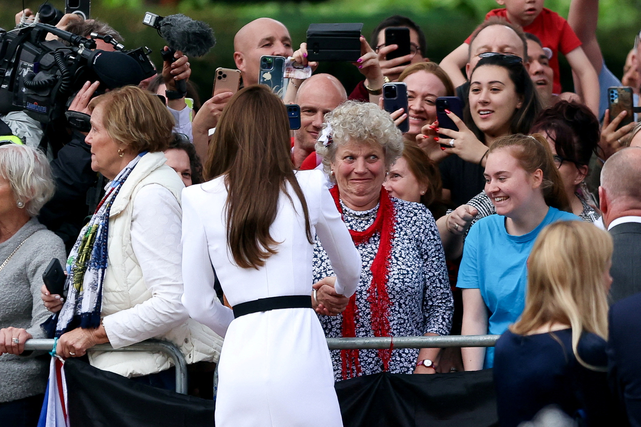 A walkabout on the Mall ahead of the coronation of Britain's King Charles and Camilla, Queen Consort, in London
