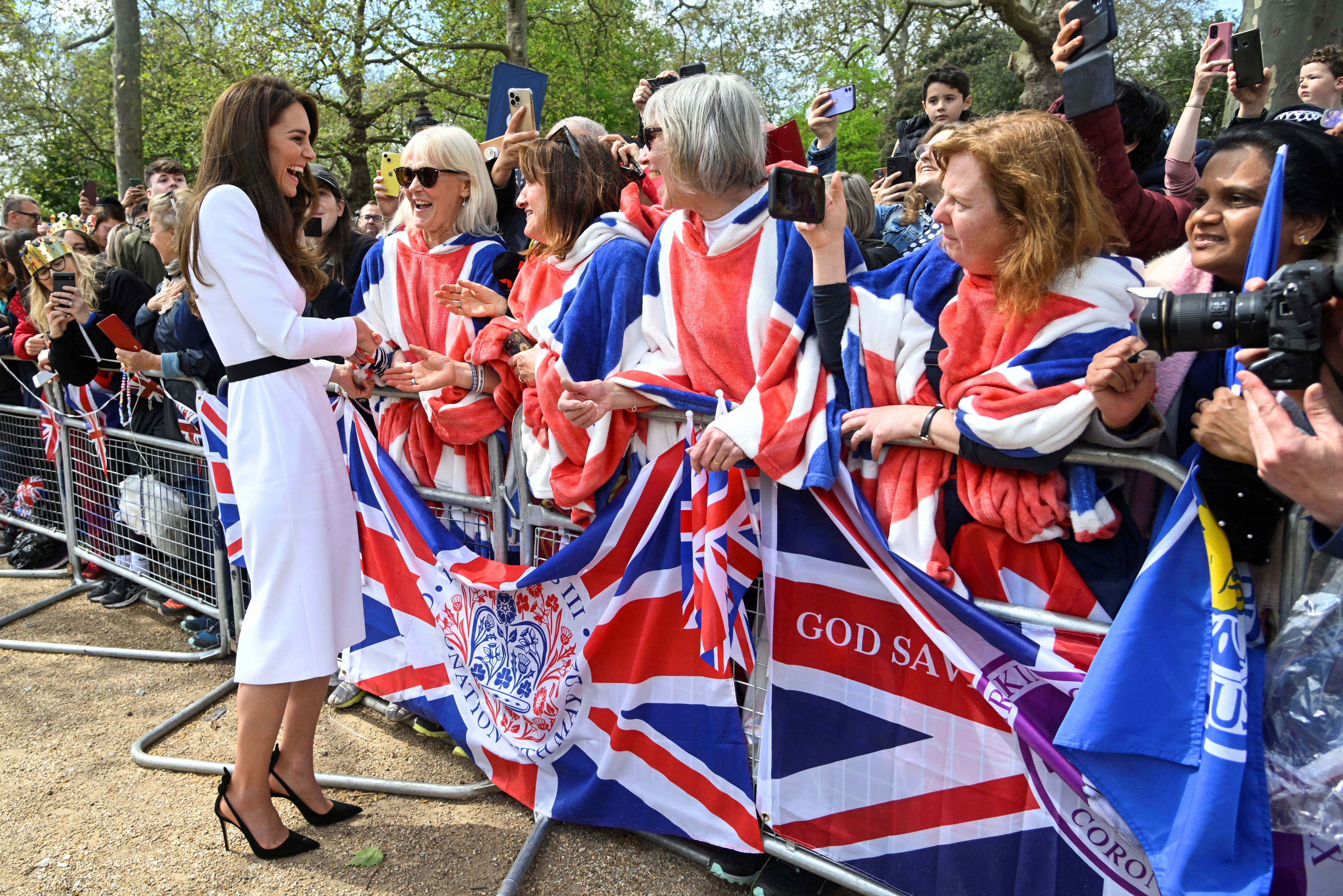A walkabout on the Mall ahead of the coronation of Britain's King Charles and Camilla, Queen Consort, in London