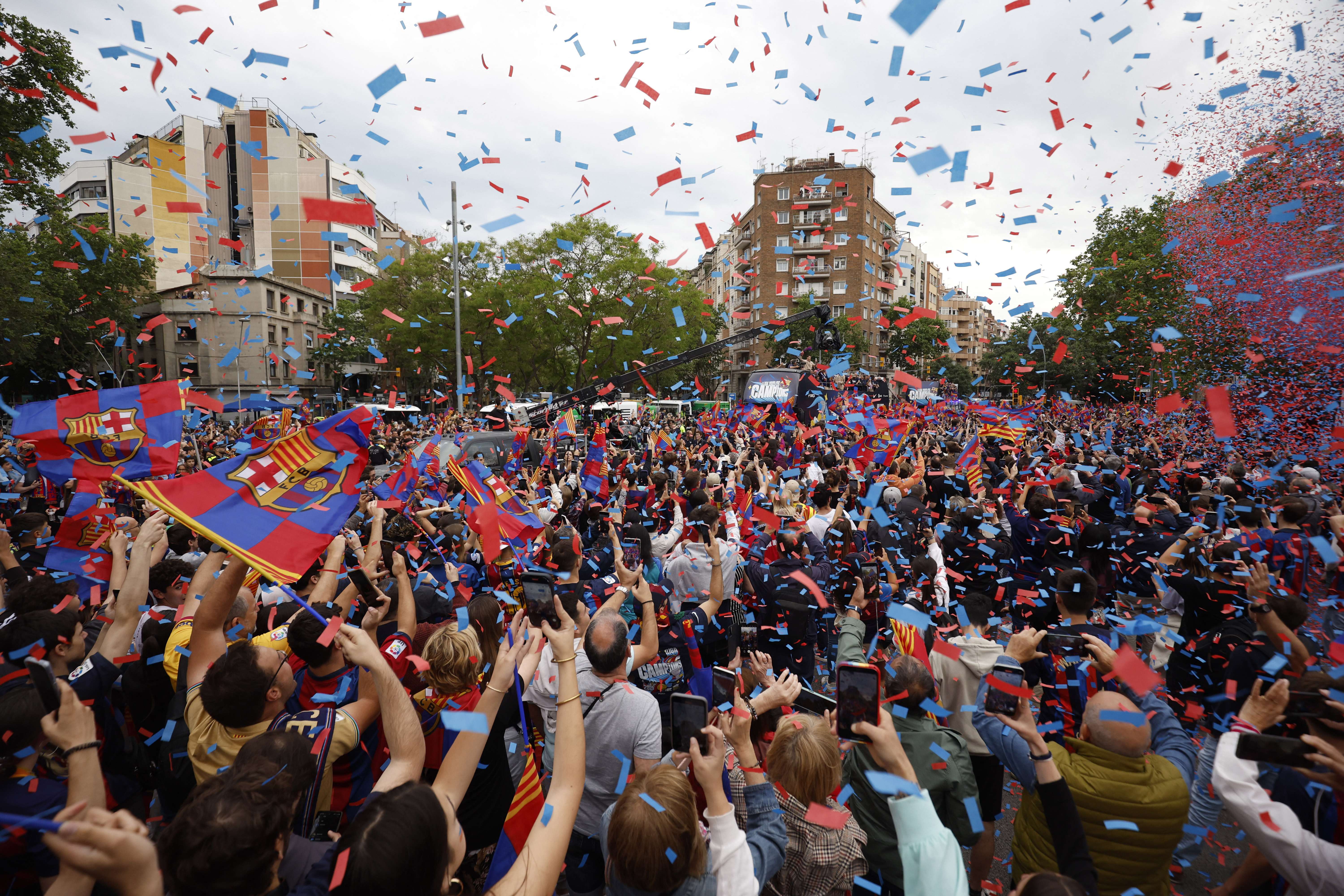 FC Barcelona victory parade after winning LaLiga