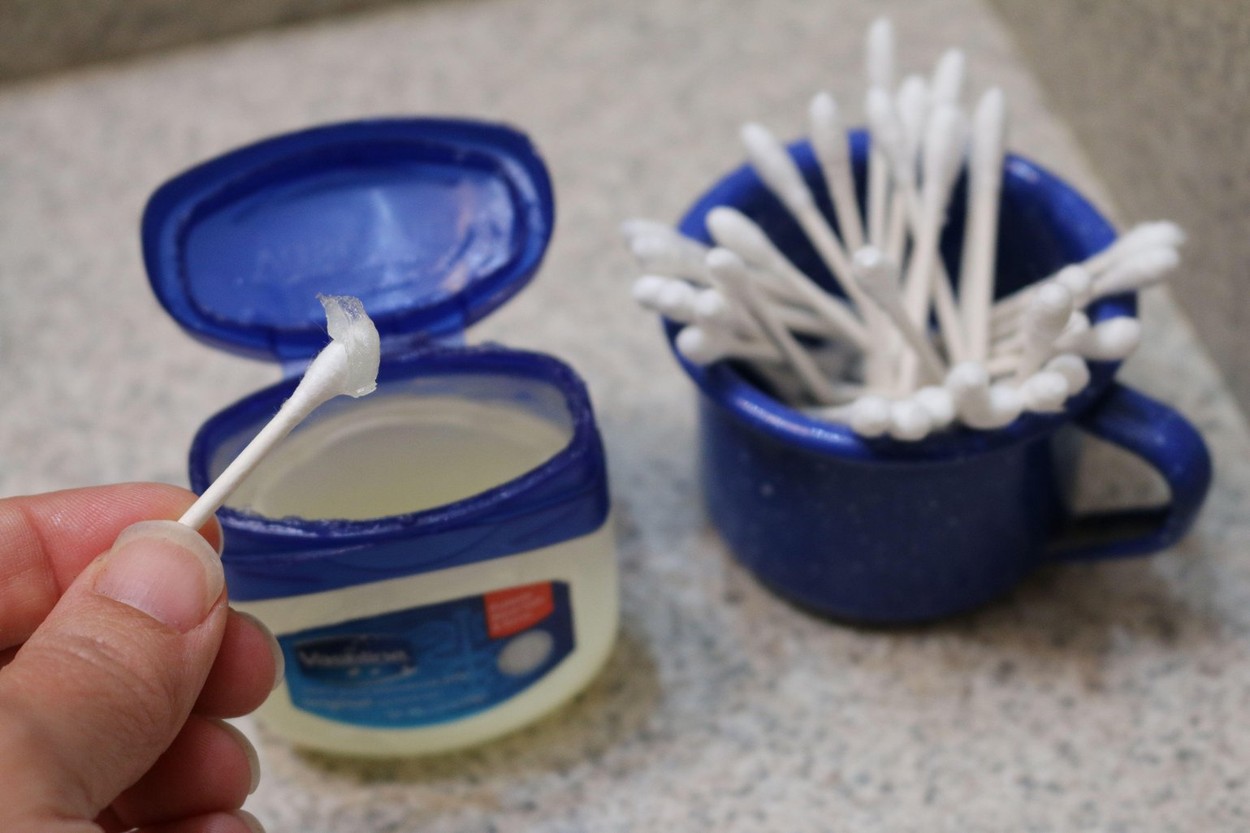 Vaseline and swabs