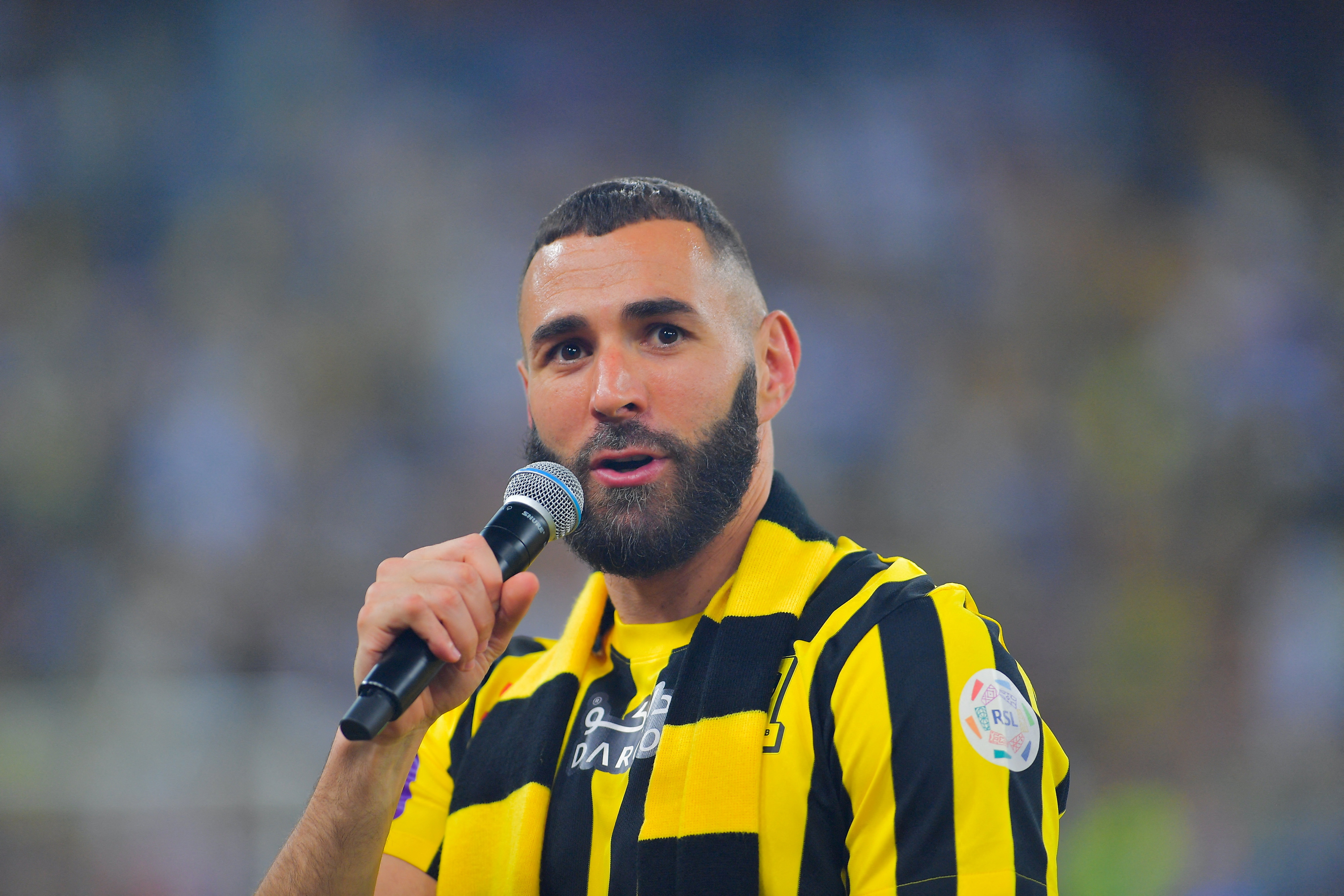 Welcome ceremony for Karim Benzema after joining Al-Ittihad