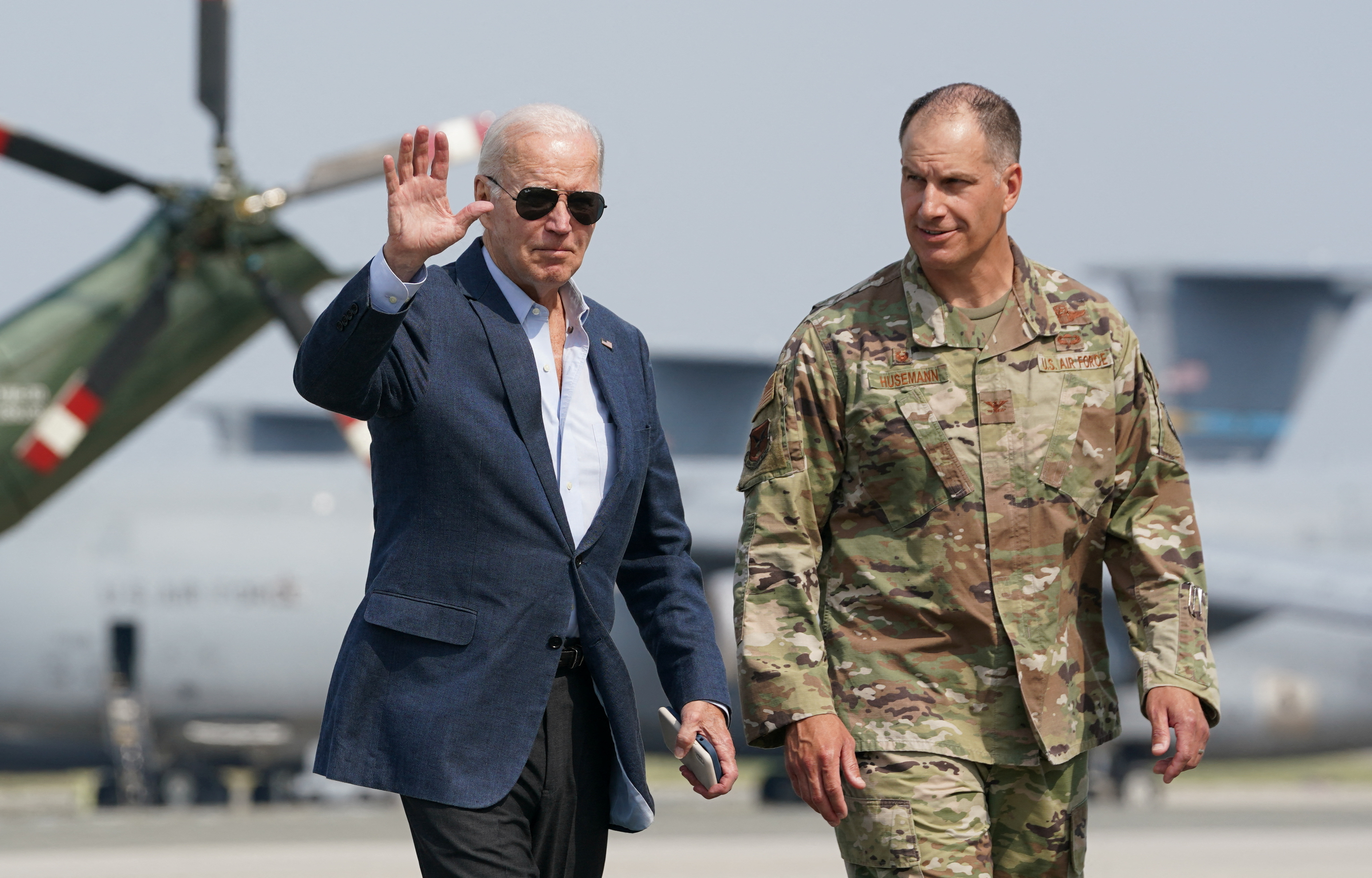 President Biden departs for California from Dover, Delaware