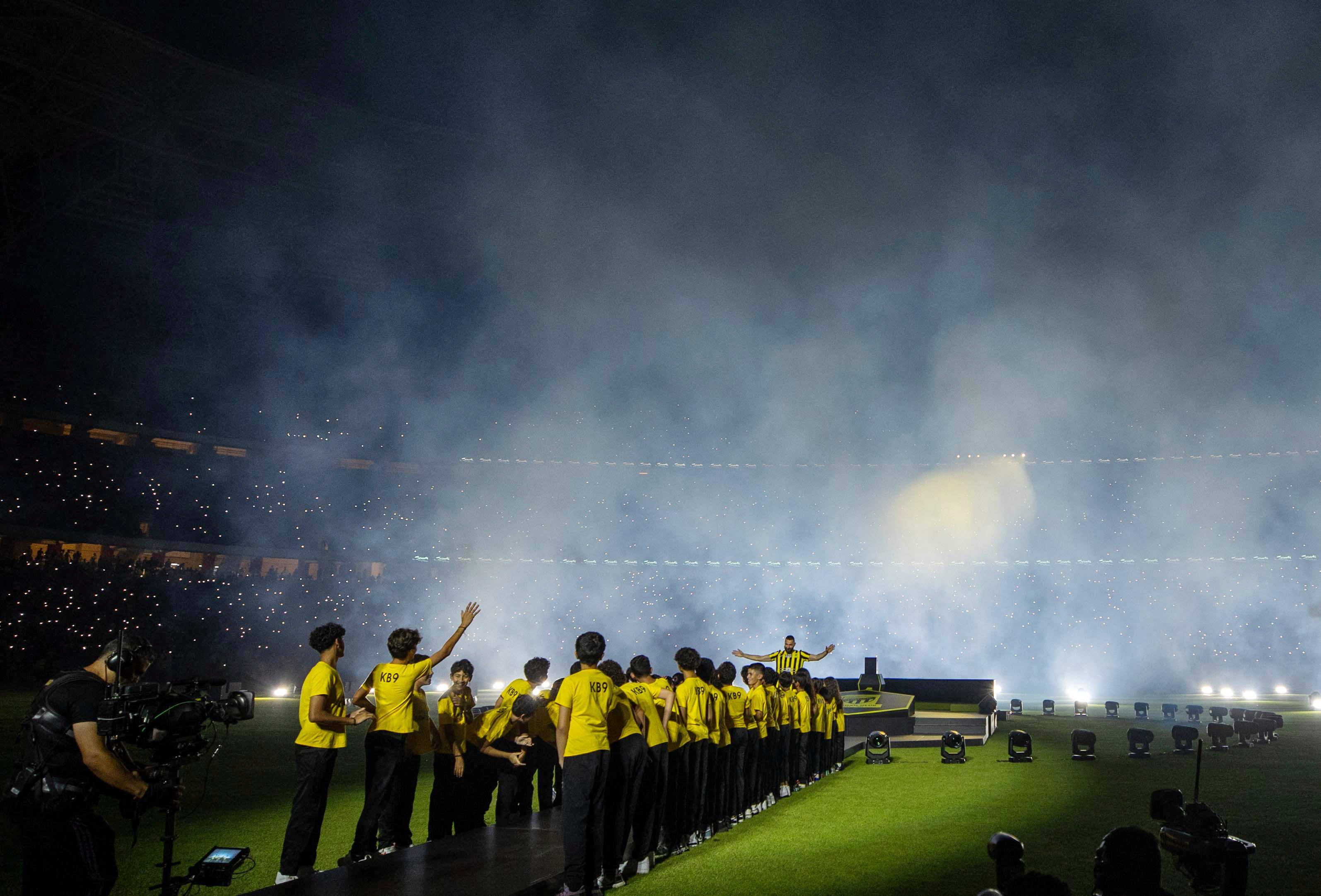 Welcome ceremony for Karim Benzema after joining Al-Ittihad