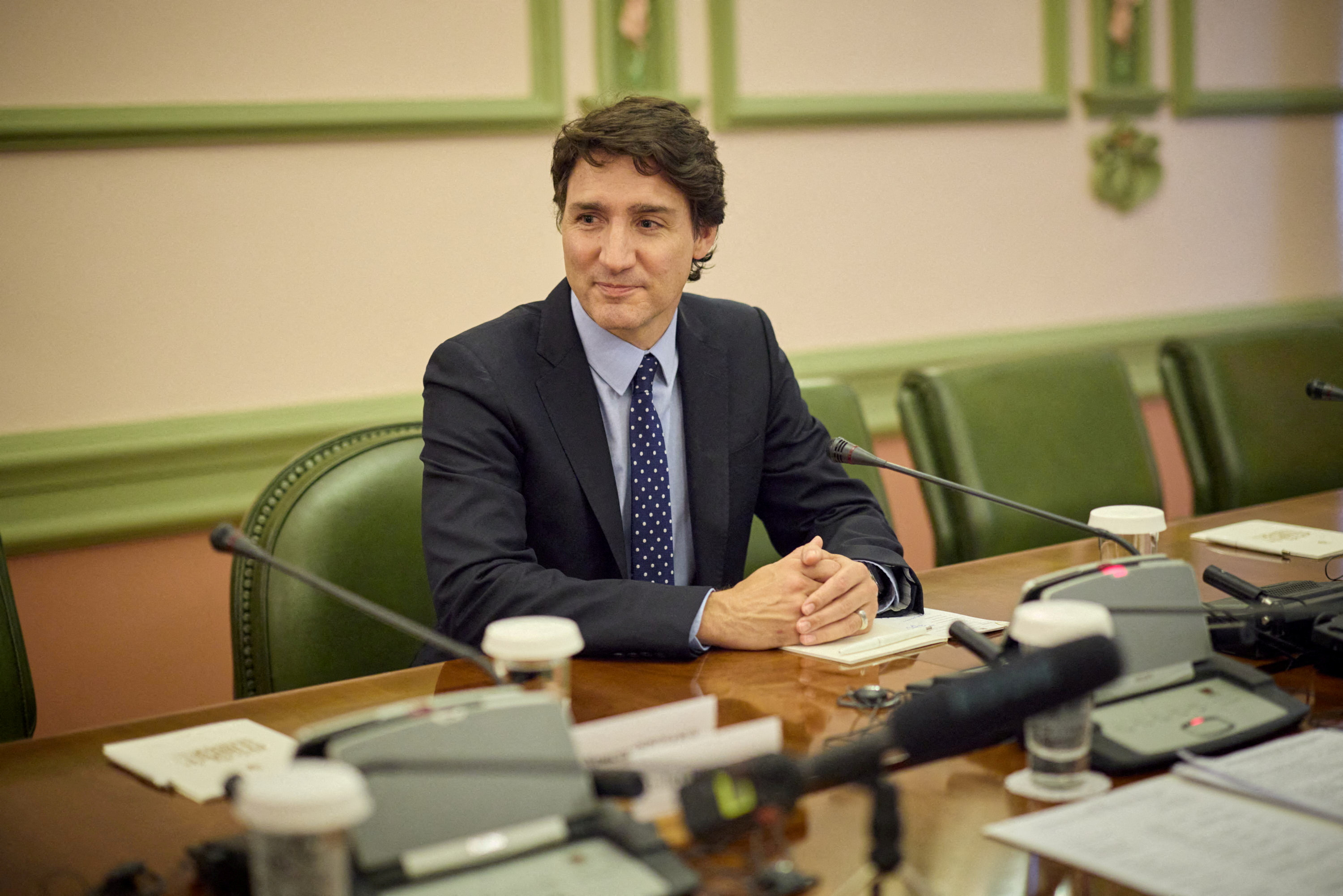 FILE PHOTO: Canadian Prime Minister Justin Trudeau visits Kyiv