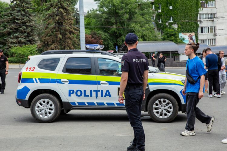 Chisinau,,Moldova,-,June,03,,2023:,Moldovan,Police,Officers,Patrol