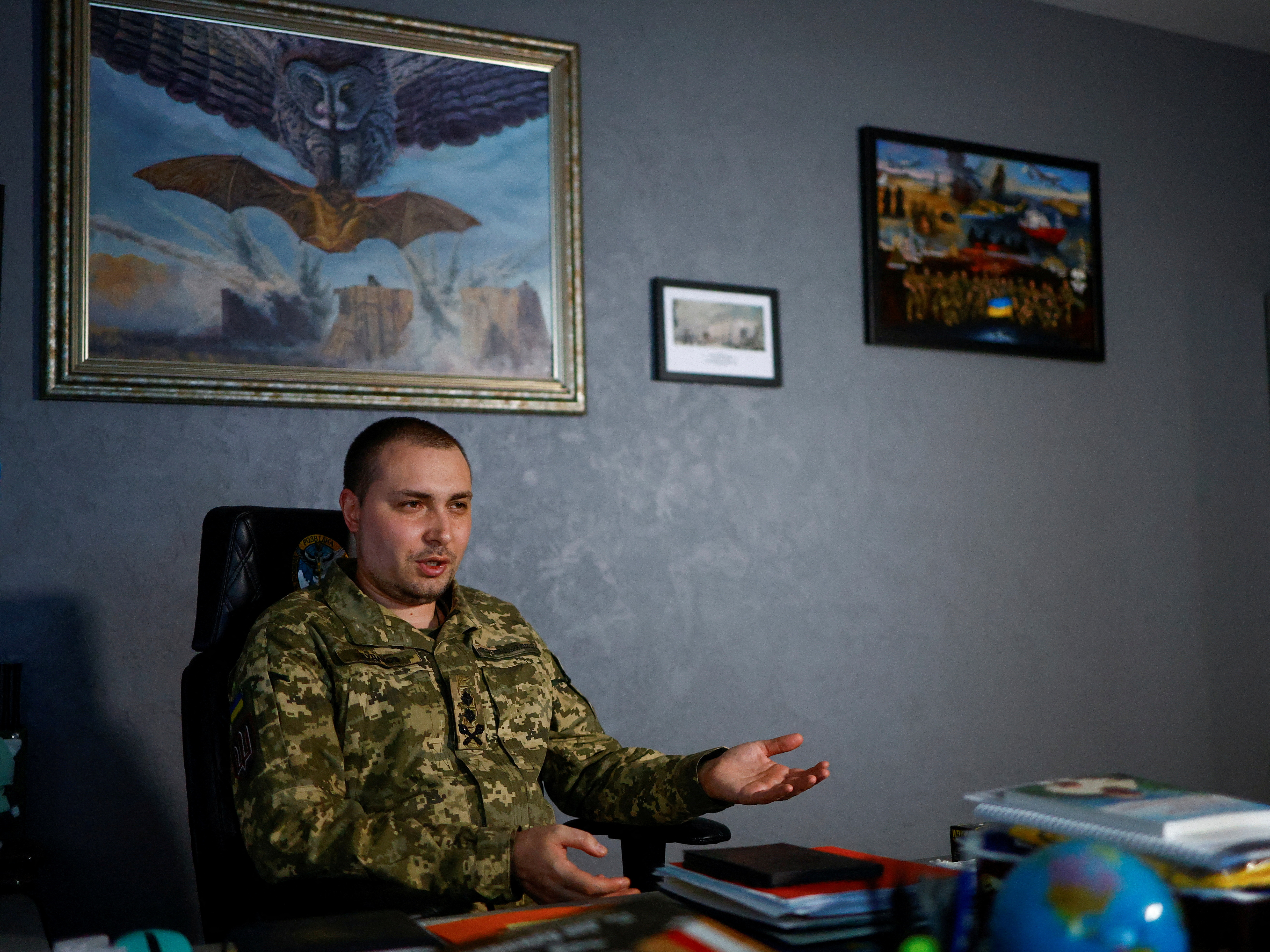 FILE PHOTO: Ukraine's Military Intelligence chief Budanov attends an interview with Reuters in Kyiv