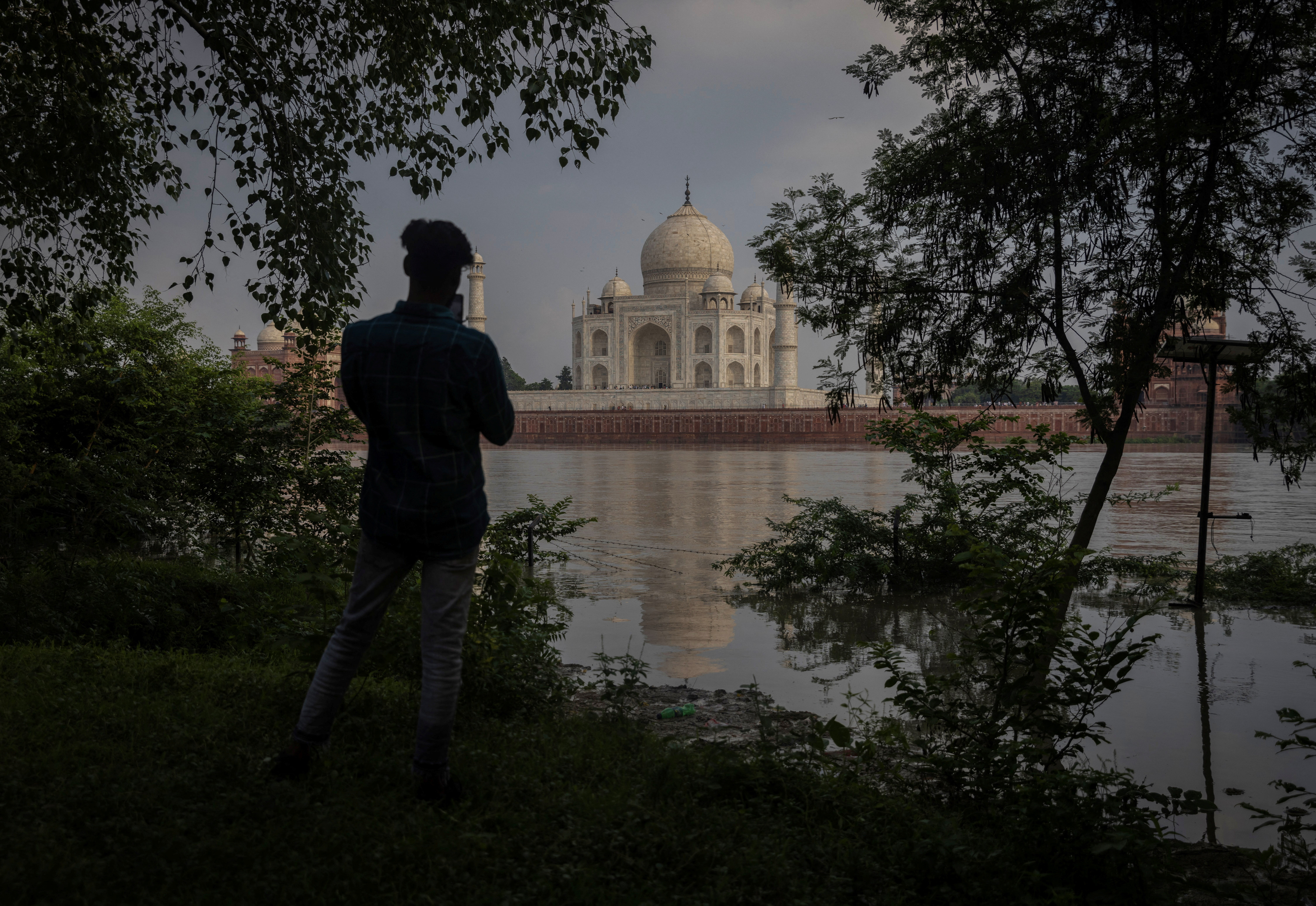 Aftermath of heavy monsoon rains in Agra