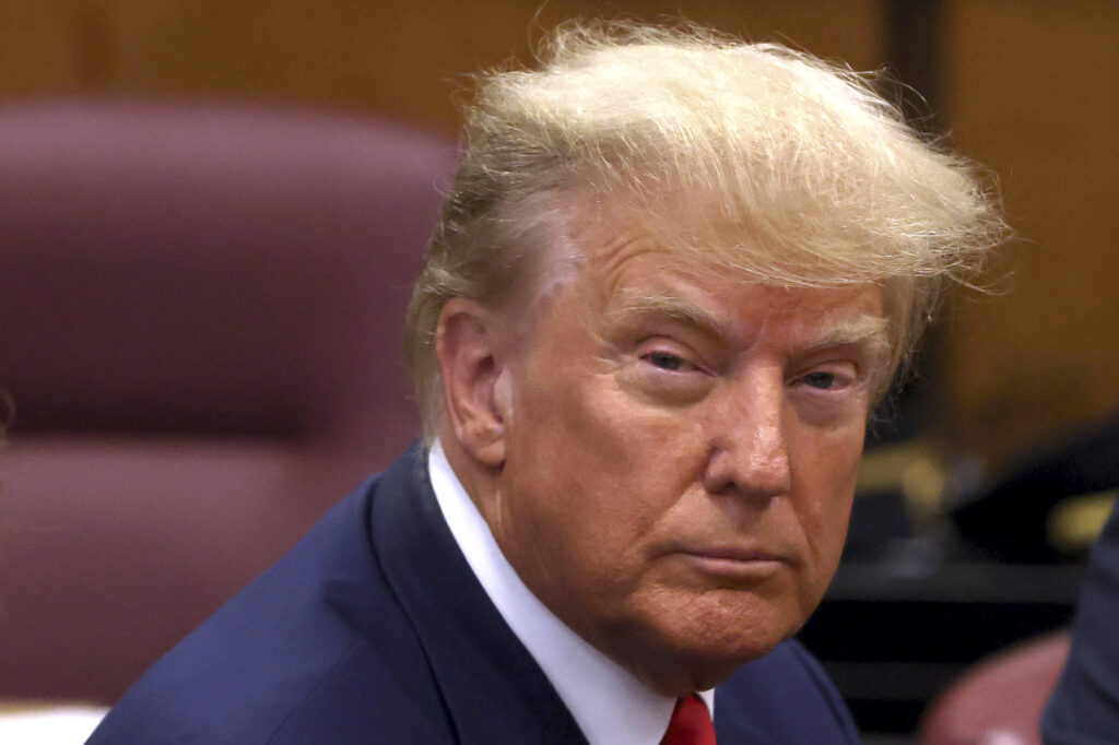 Former U.S. president Donald Trump appears in court in New York City