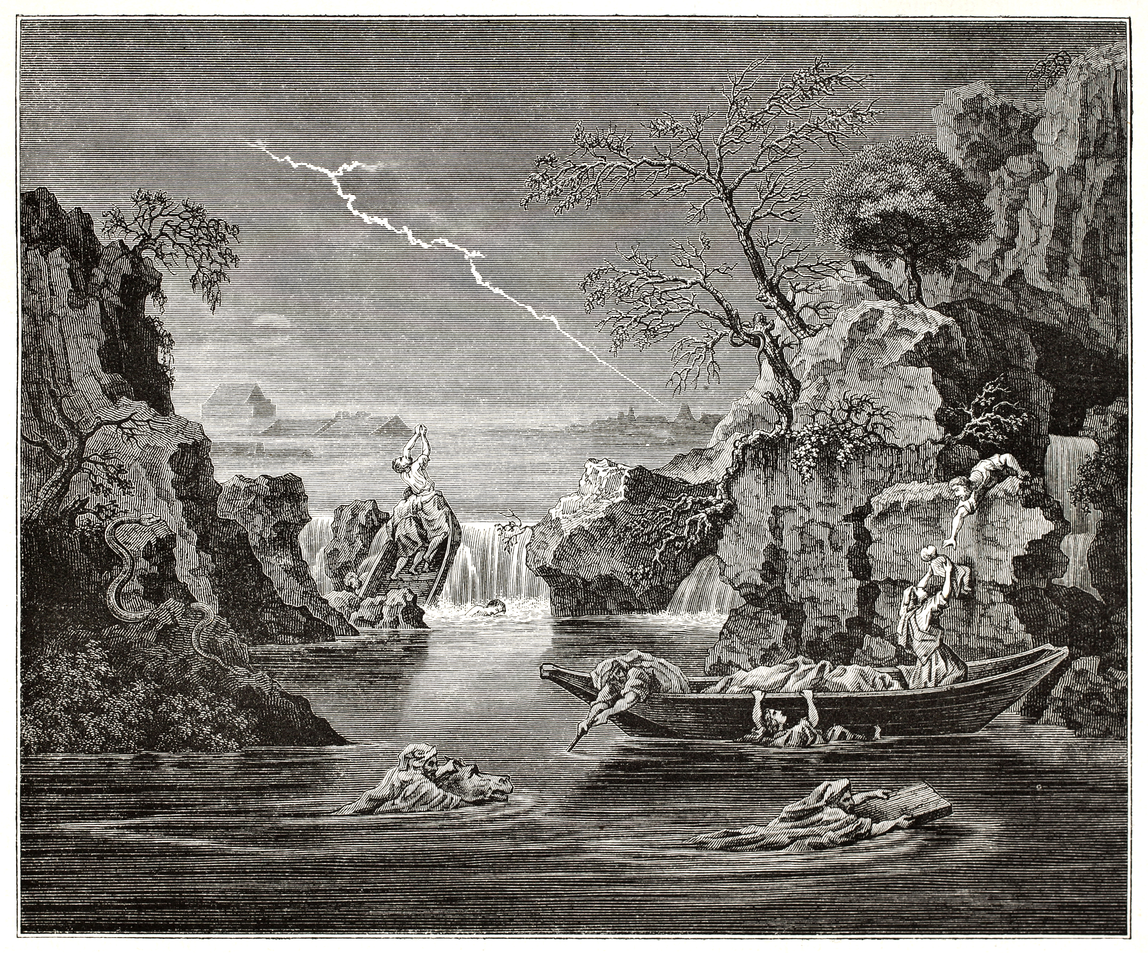 The,Deluge,Old,Pictorial,Representation.,Created,By,Frere,After,Painting