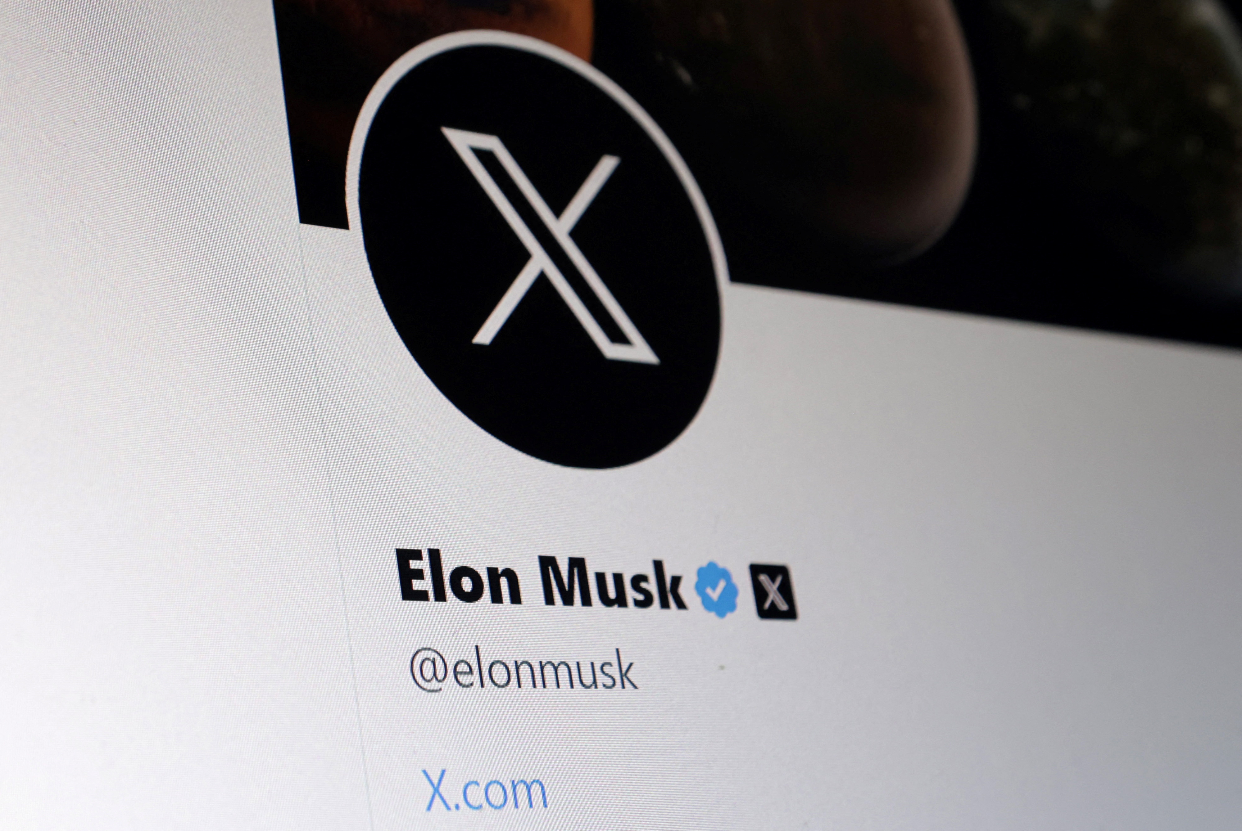 Illustration shows Elon Musk Twitter account