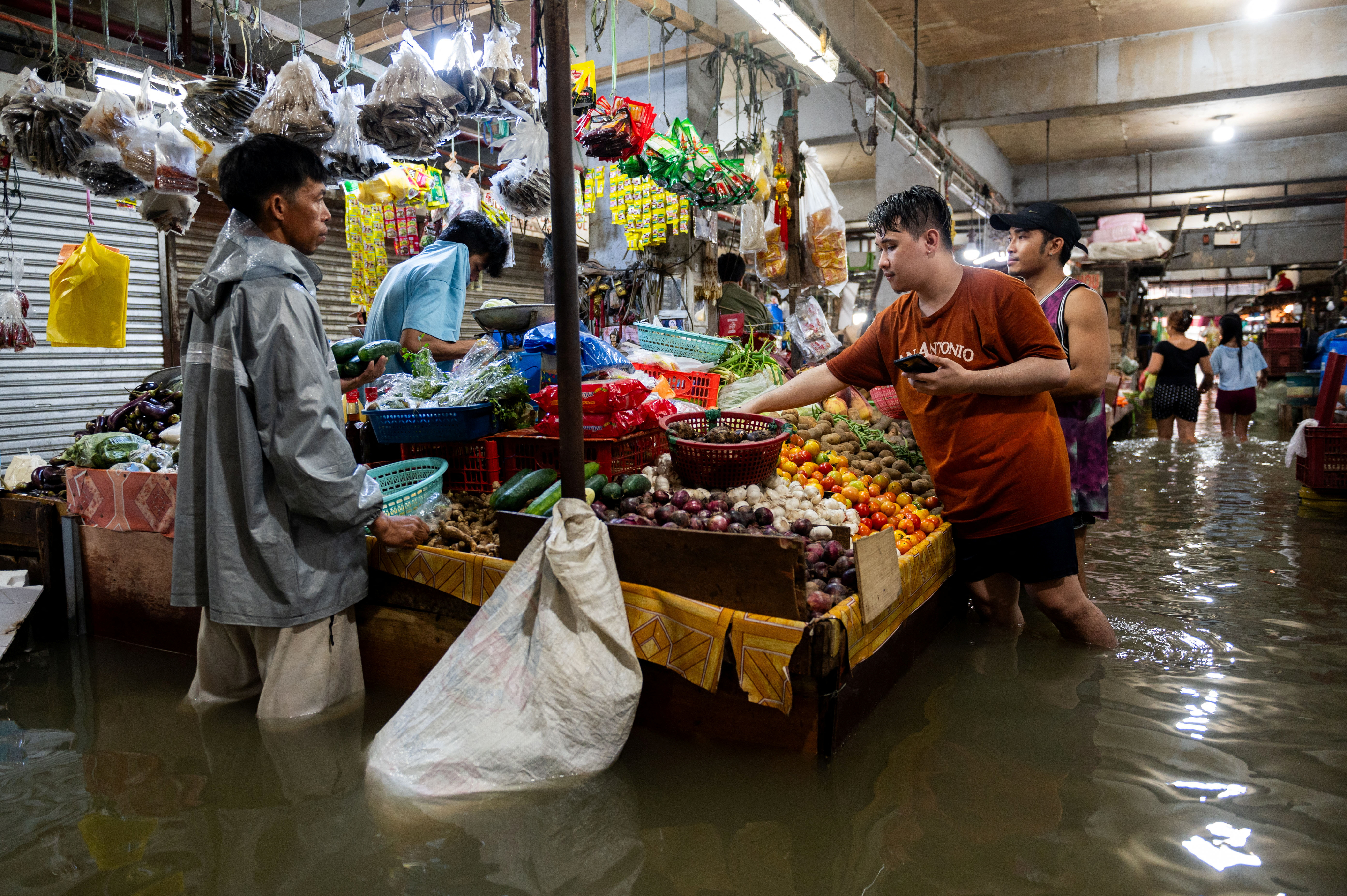 Flood in Bulacan province, Philippines