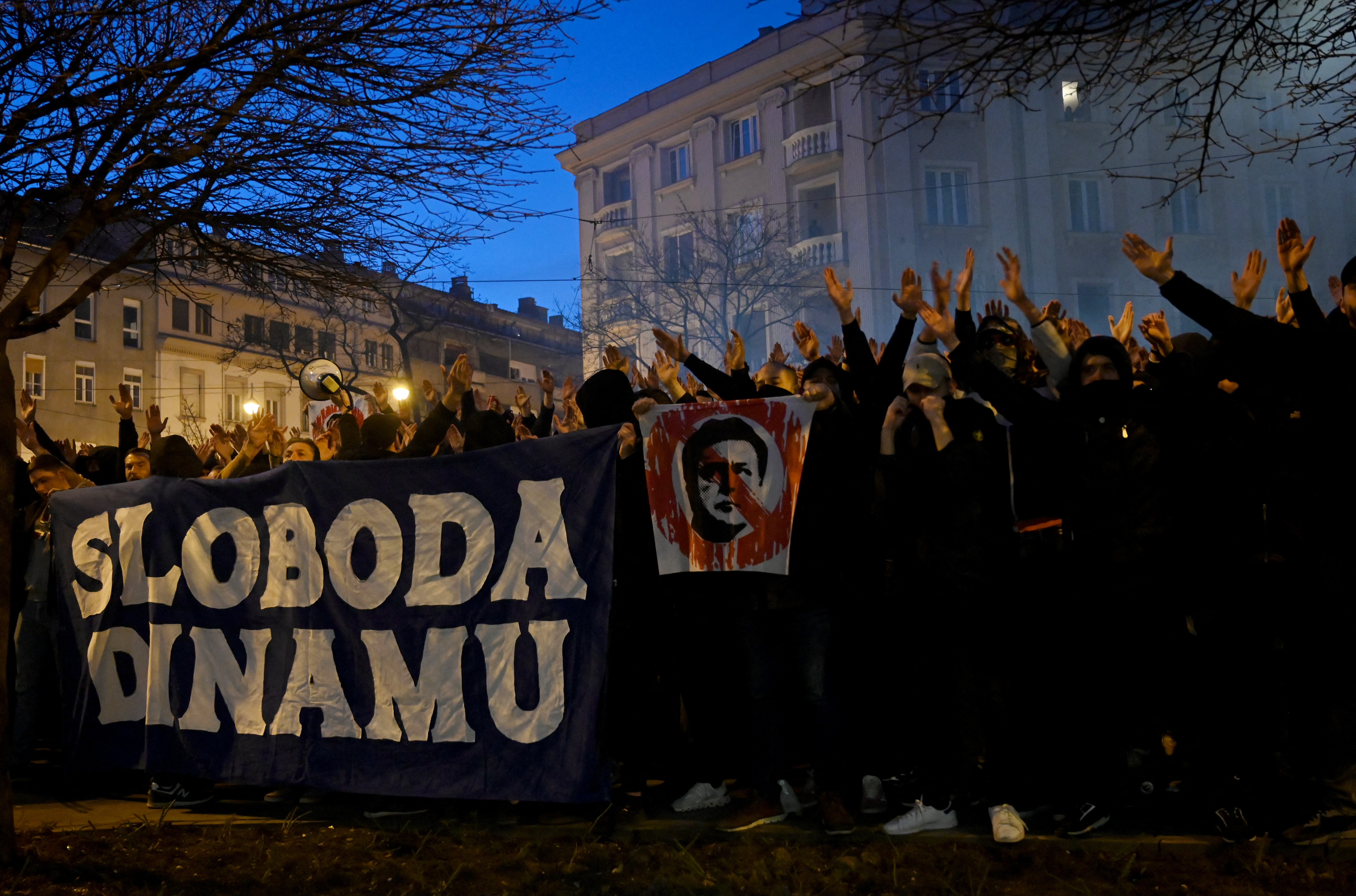 FBL-CROATIA-DINAMO-ZAGREB-PROTEST
