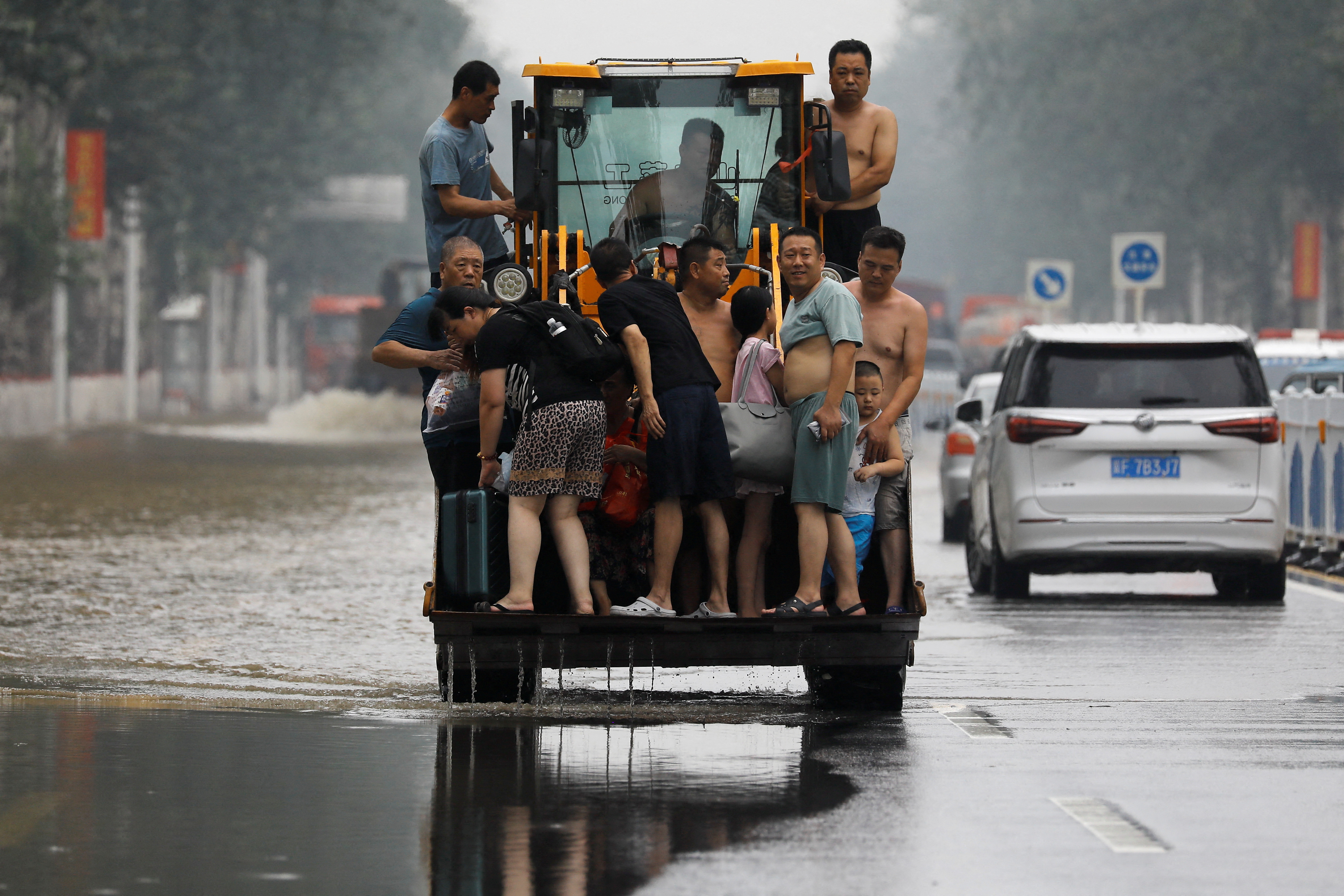 FILE PHOTO: Flooding in Zhuozhou, Hebei province