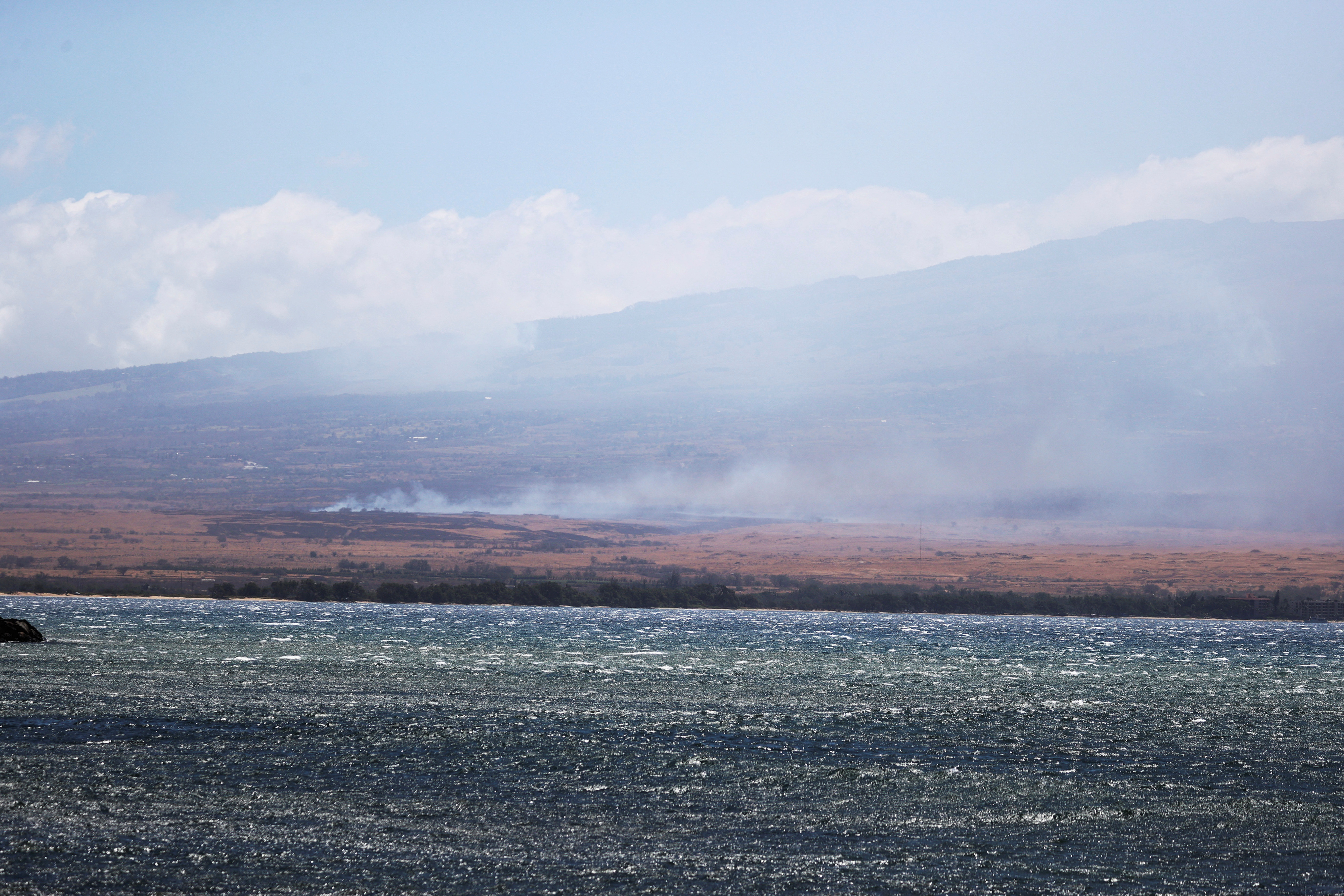 Wildfires driven by high winds hit Hawaiian island of Maui
