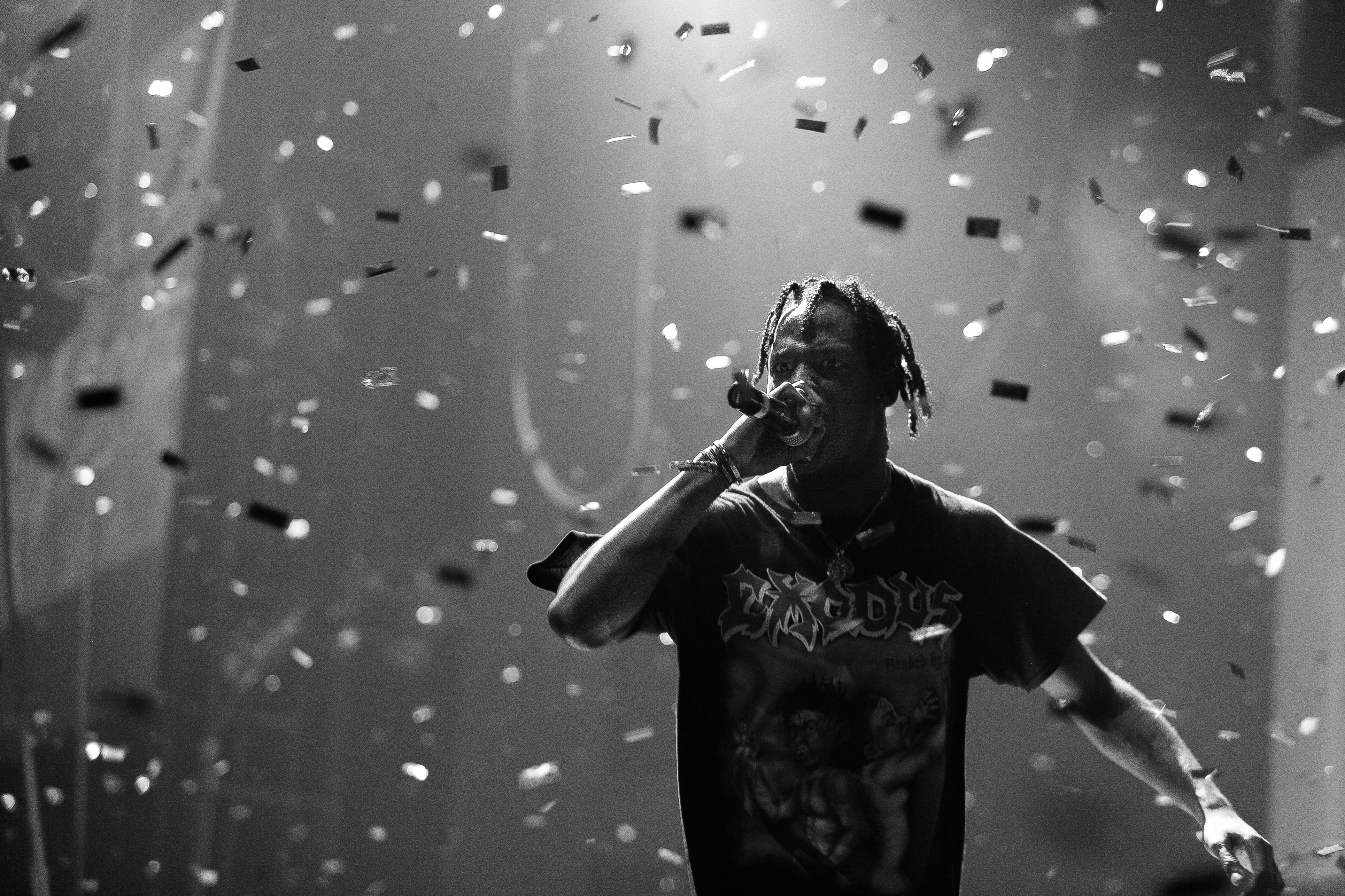 Travis,Scott,On,Concert.,Famous,American,Rap,Singer,Jacques,Bermon