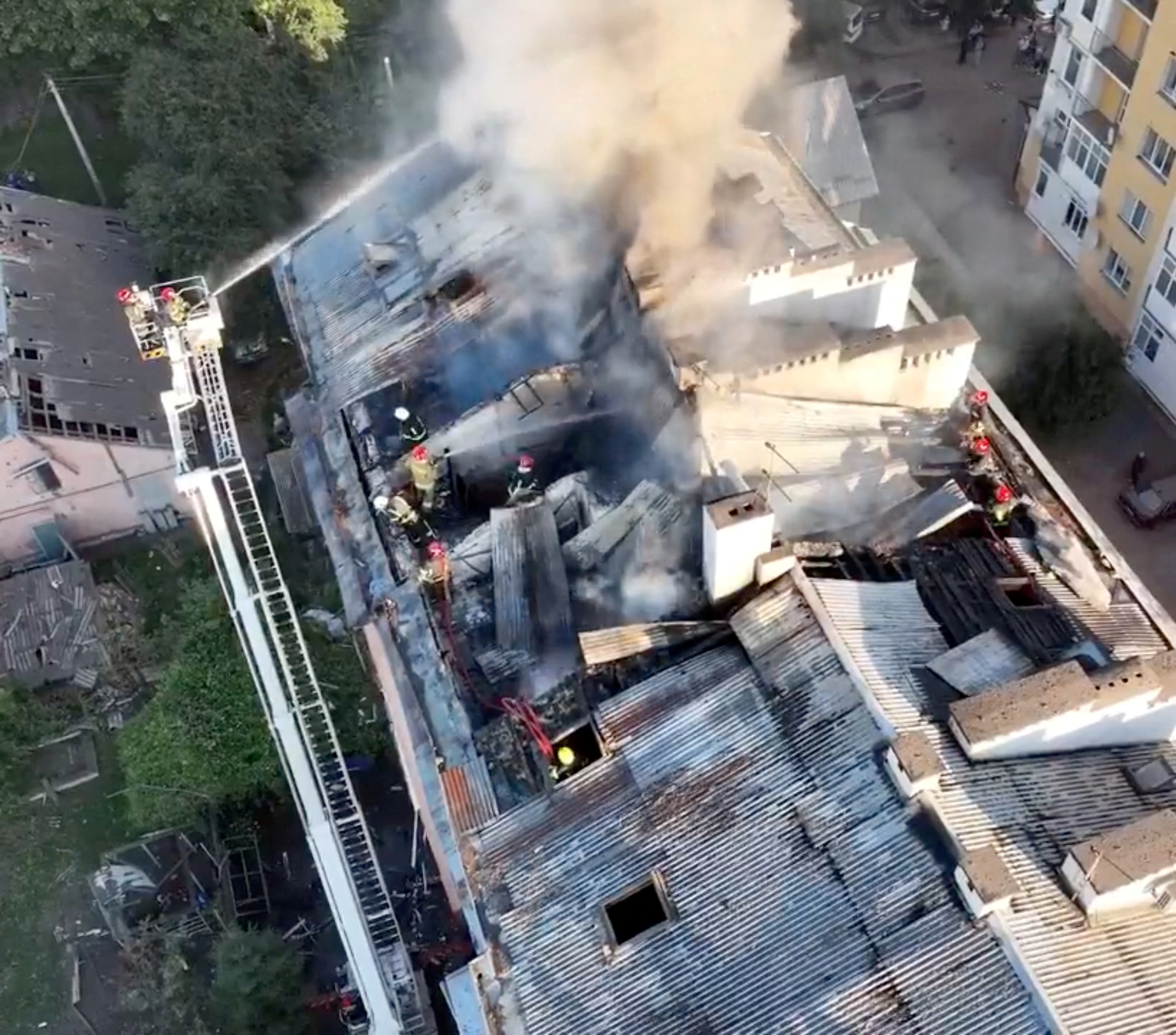 Aftermath of a Russian missile attack in Lviv